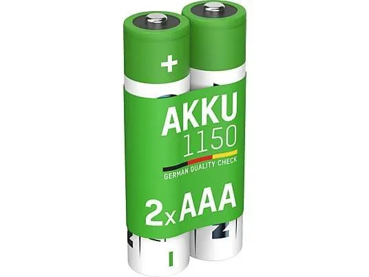 ANSMANN 2er Set NiMH Akku, Nickel-Metallhydrid, 1.2 Volt, 1150 mAh