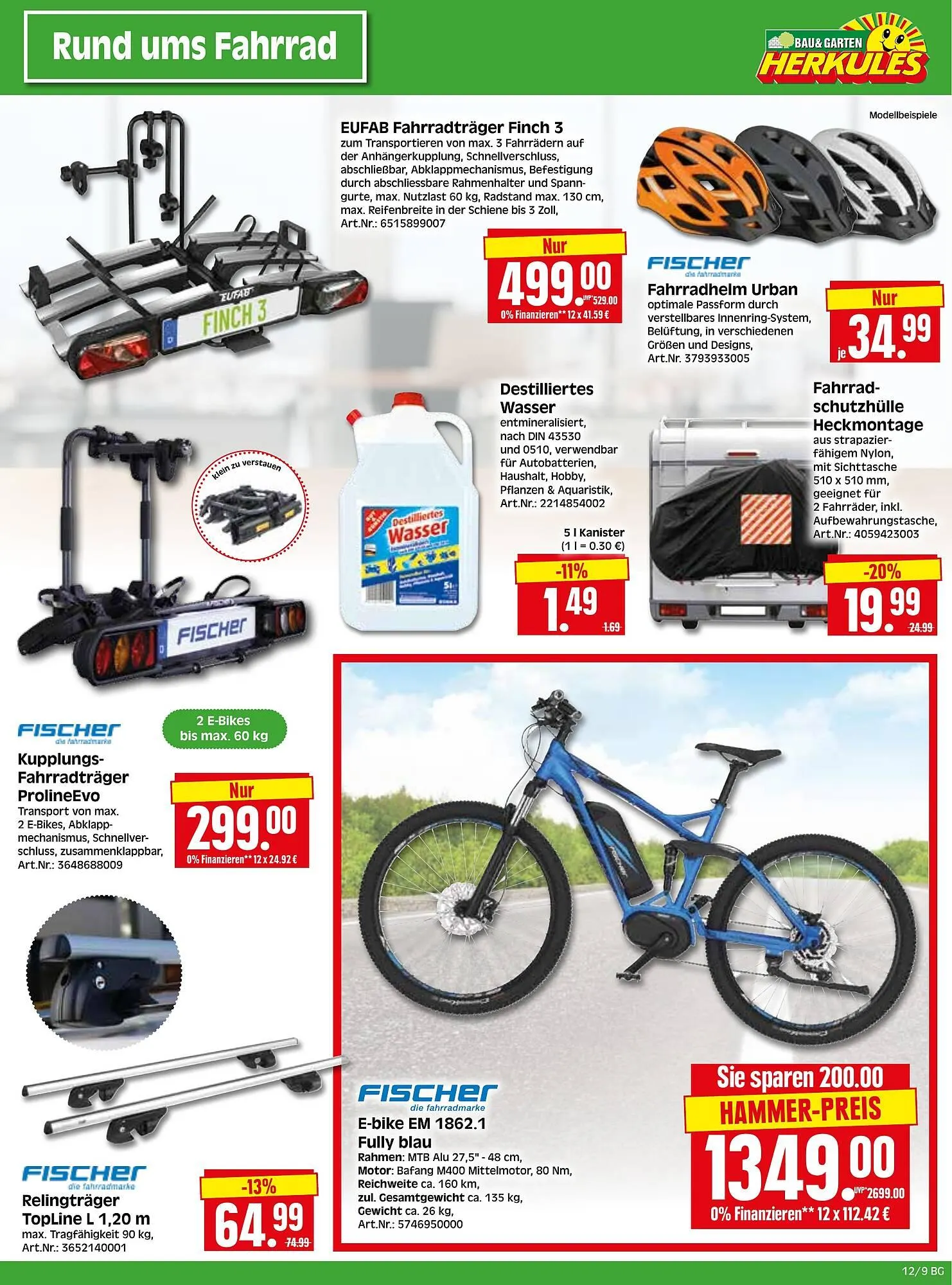 Herkules Baumarkt Prospekt von 17. März bis 22. März 2025 - Prospekt seite 9