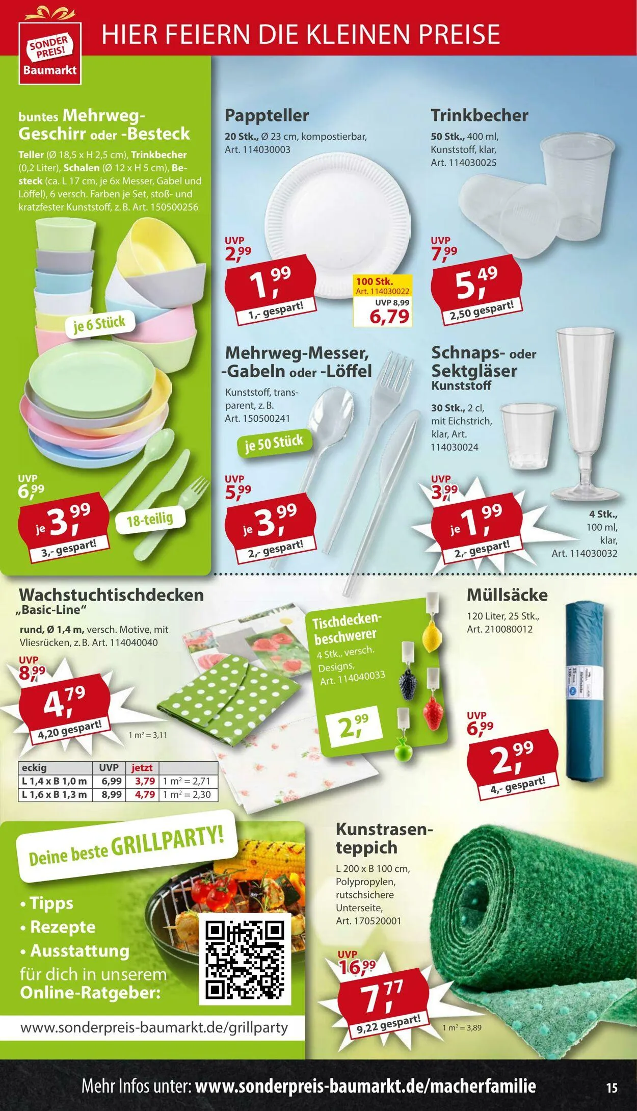 Sonderpreis Baumarkt Aktueller Prospekt von 9. April bis 23. April 2025 - Prospekt seite 14