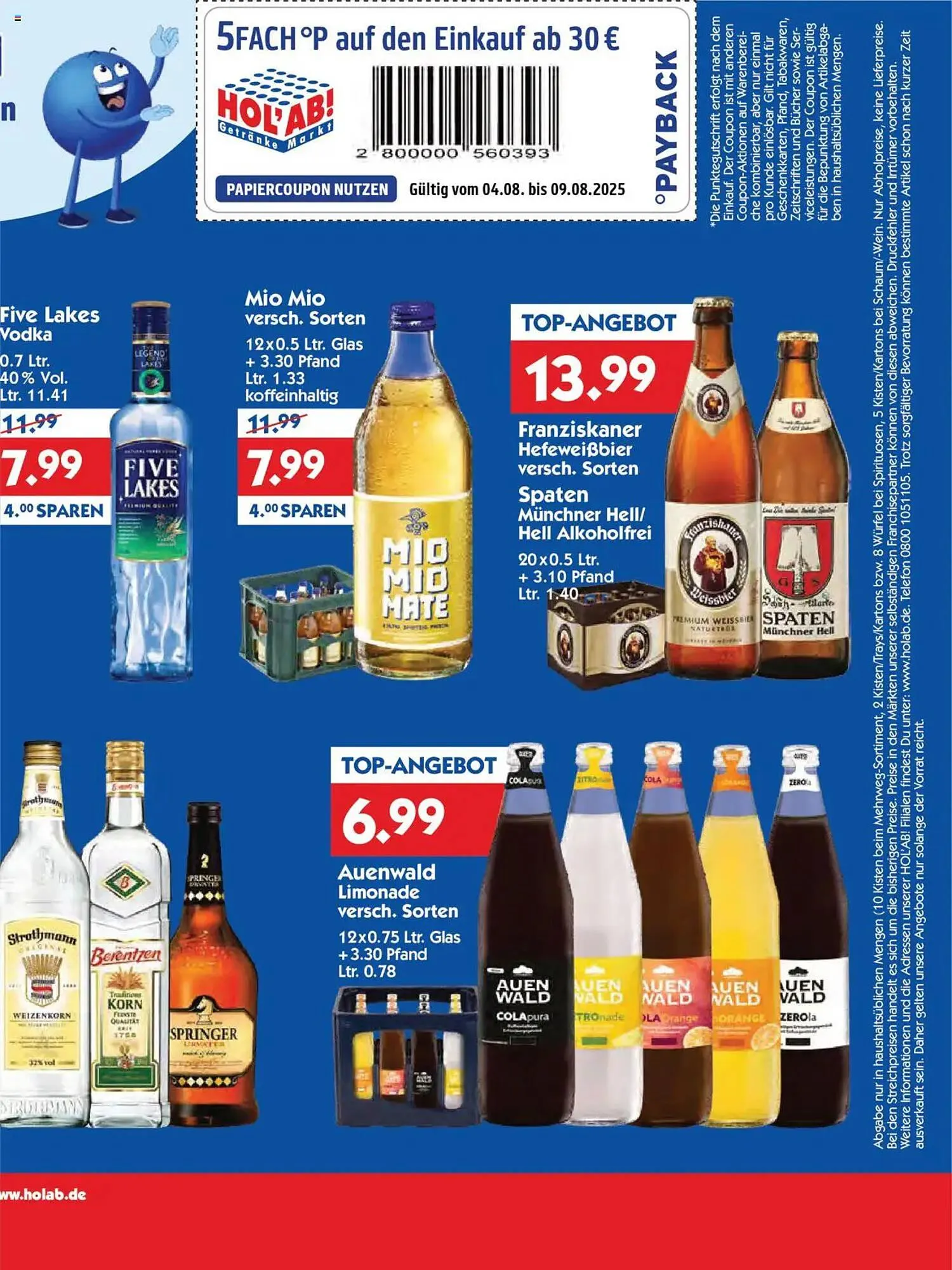 Hol'ab Getränkemarkt Prospekt von 4. August bis 9. August 2025 - Prospekt seite 3