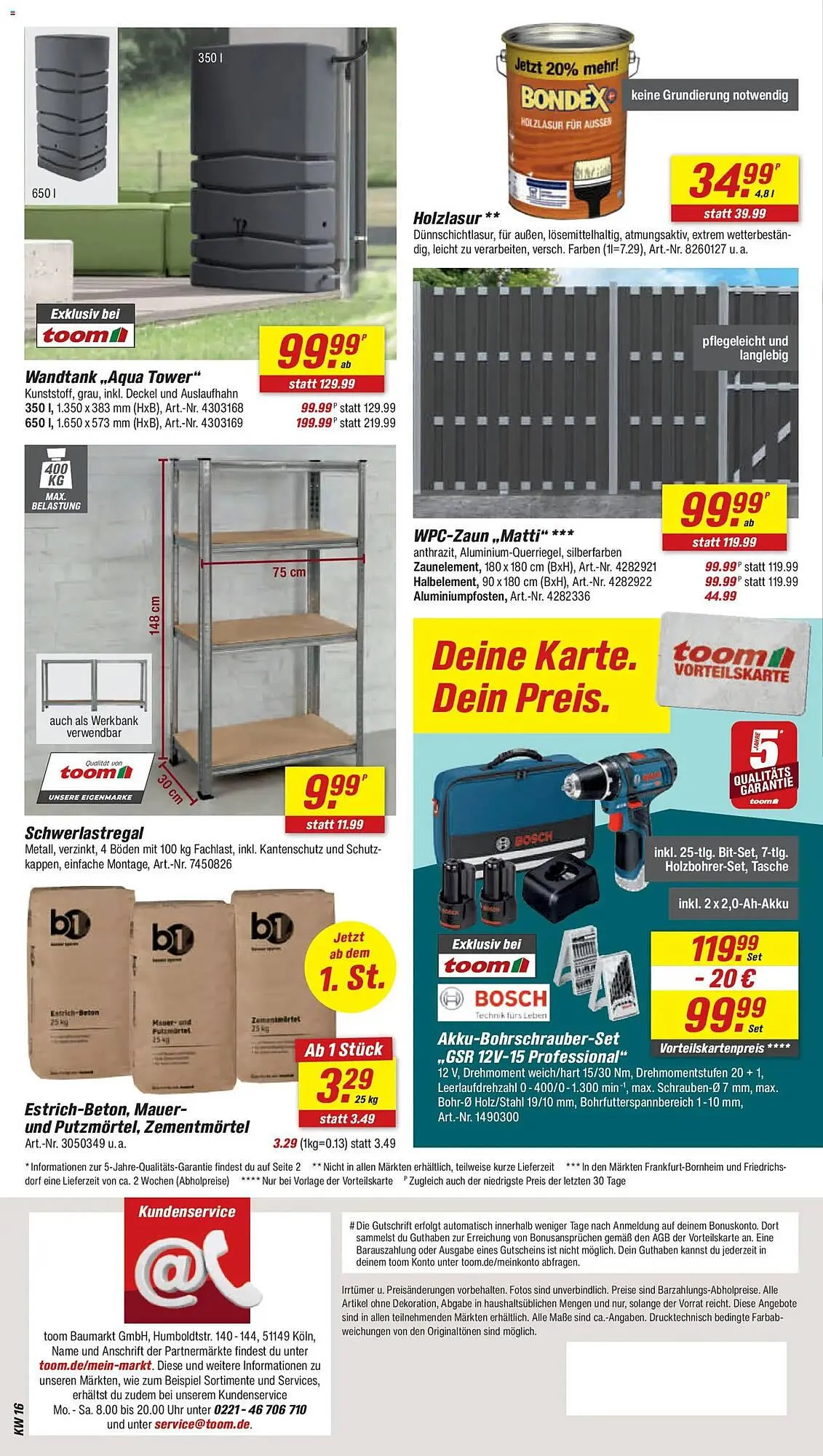 Toom Baumarkt Prospekt von 11. April bis 17. April 2026 - Prospekt seite 20