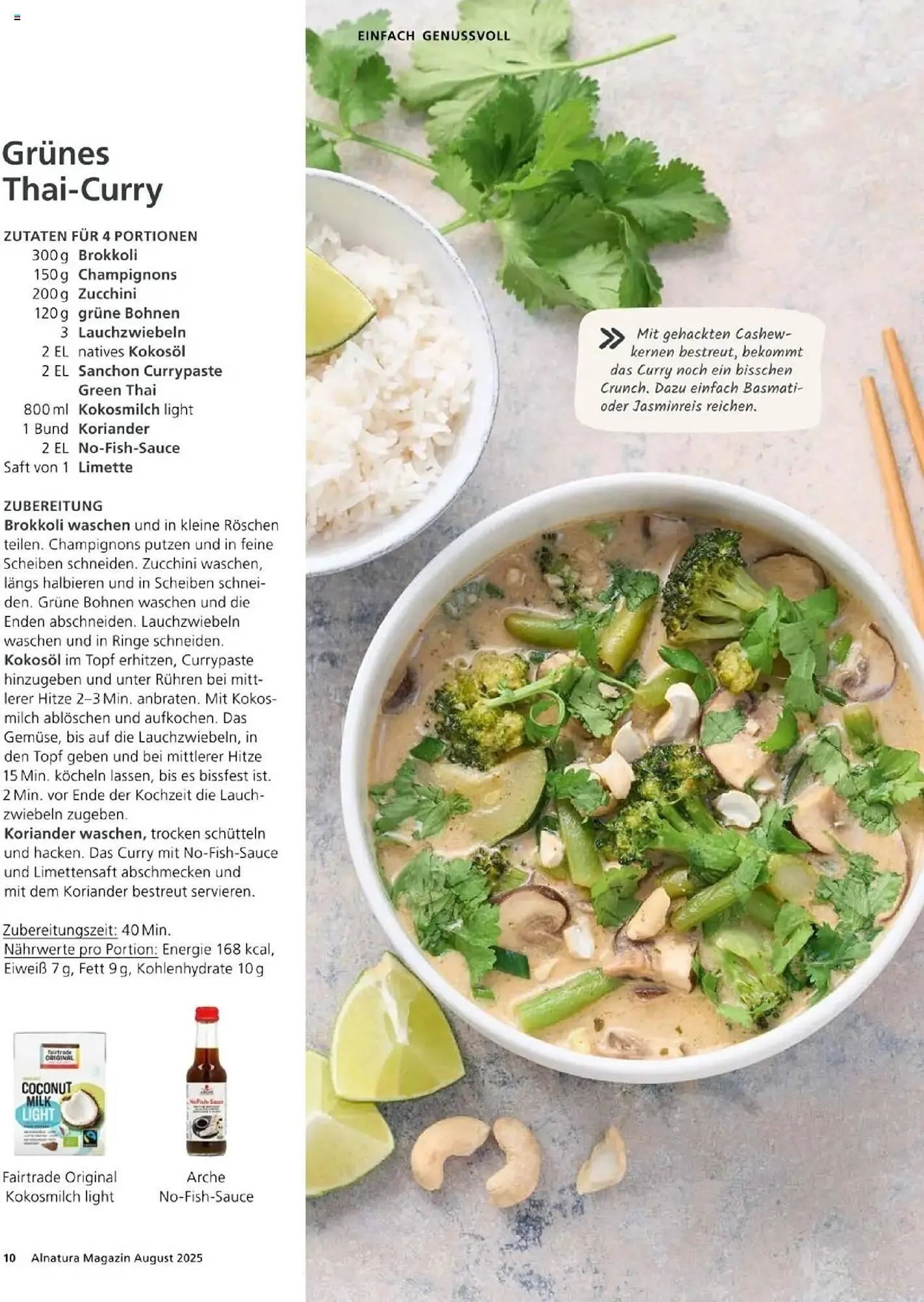 Alnatura Prospekt von 1. August bis 31. August 2025 - Prospekt seite 10