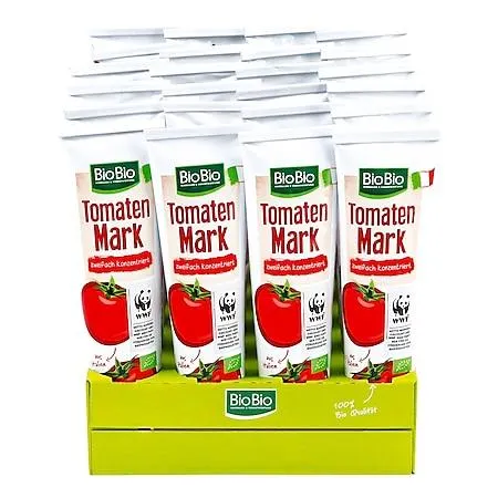 BioBio Tomatenmark 2-fach konzentriert 200 g, 24er Pack
