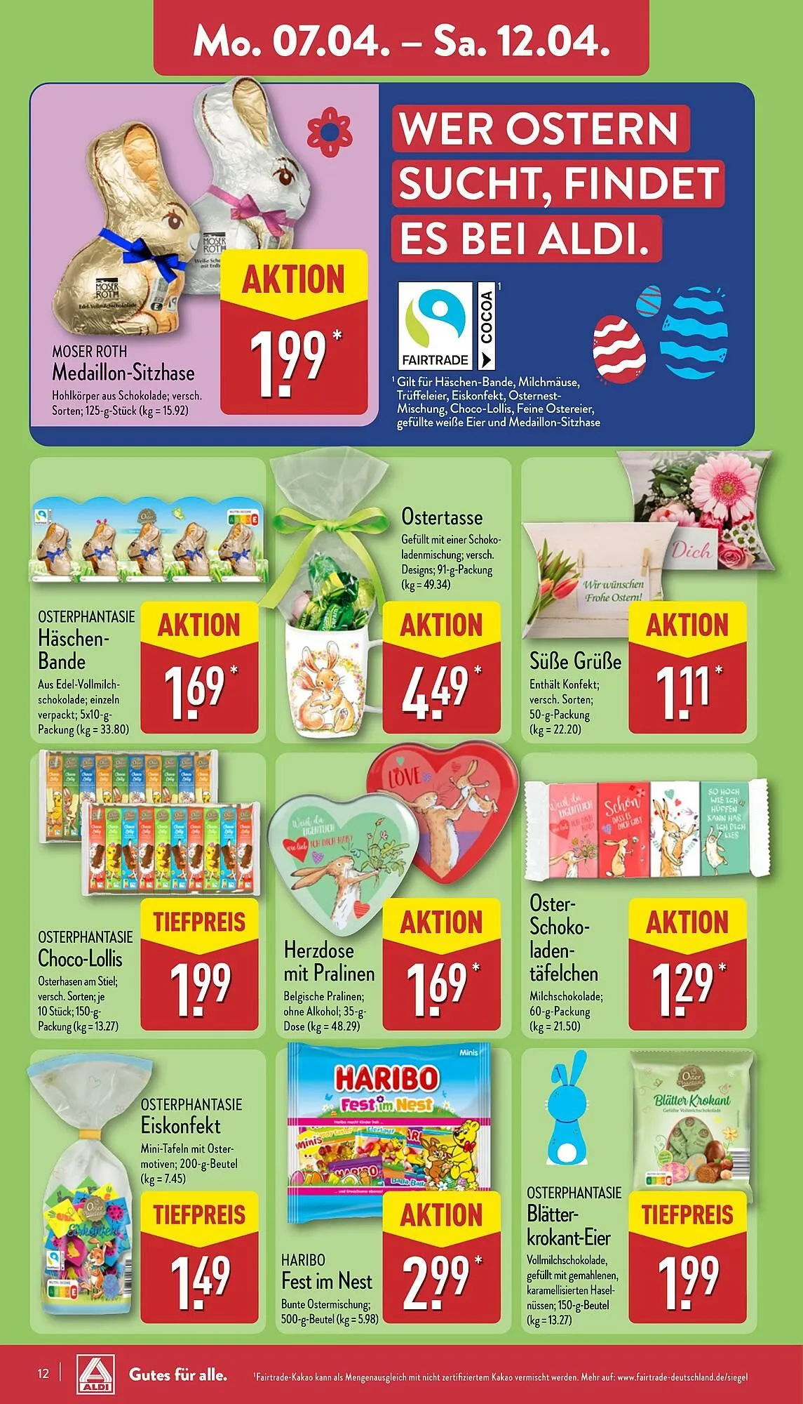 Aldi Nord Prospekt von 7. April bis 12. April 2025 - Prospekt seite 12