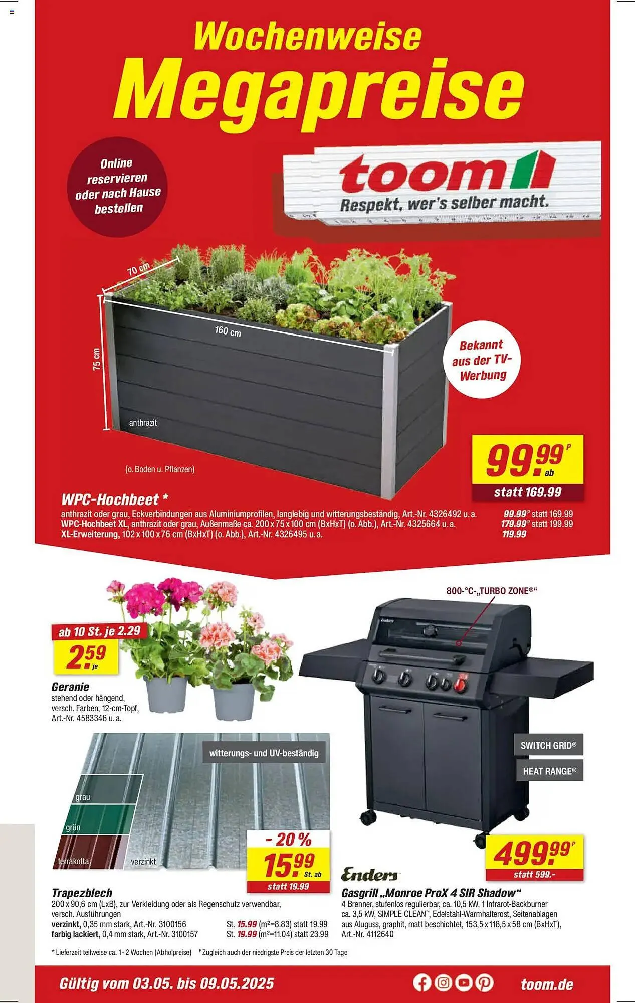 toom Baumarkt Prospekt von 3. Mai bis 9. Mai 2025 - Prospekt seite 1