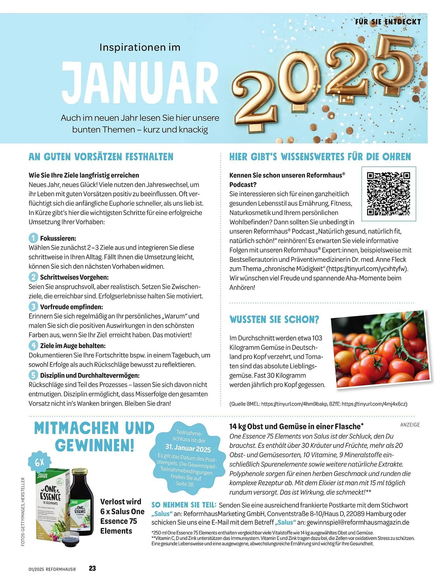 Reformhaus Prospekt von 1. Januar bis 31. Januar 2025 - Prospekt seite 23