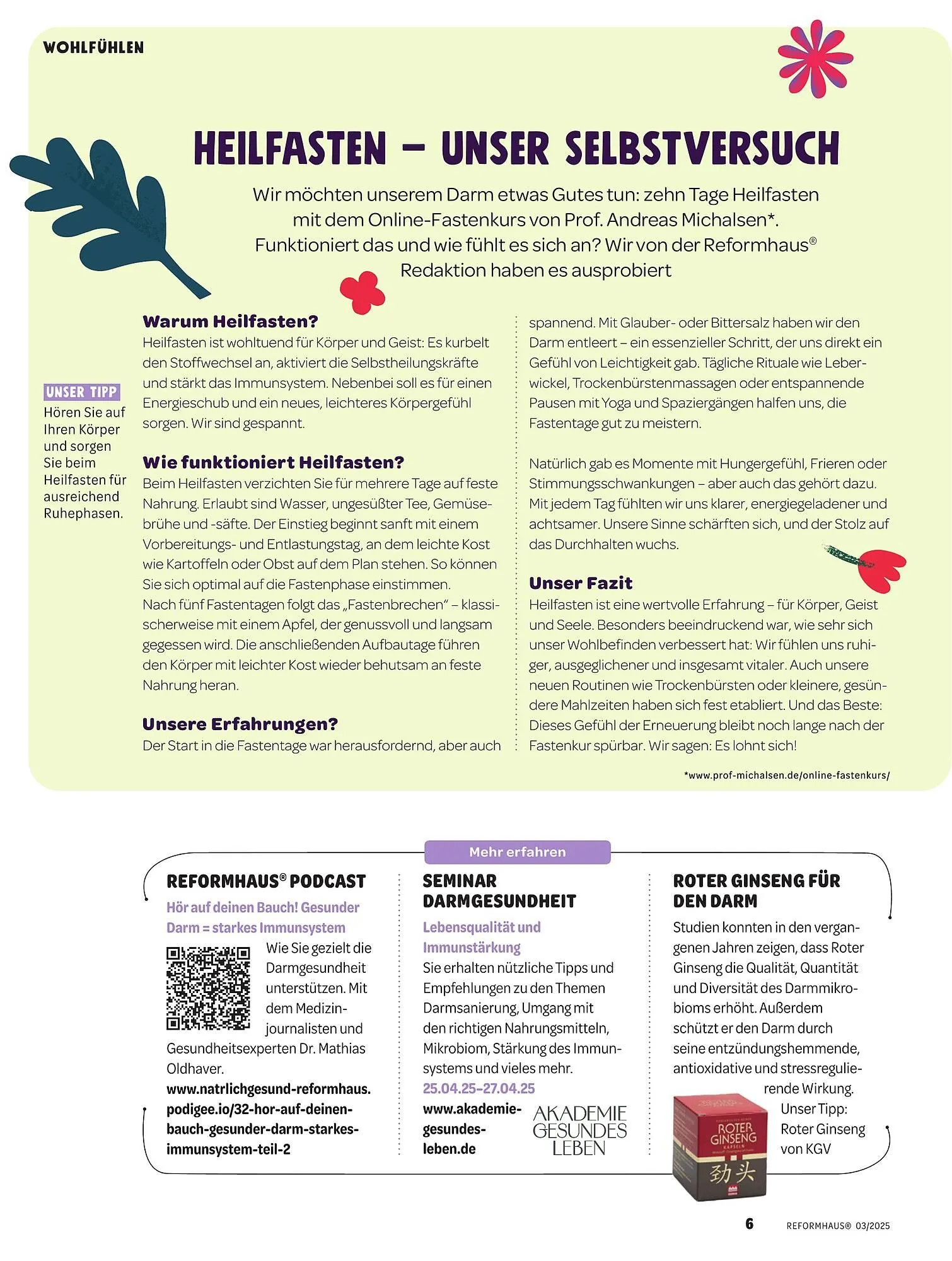 Reformhaus Prospekt von 1. März bis 31. März 2025 - Prospekt seite 6