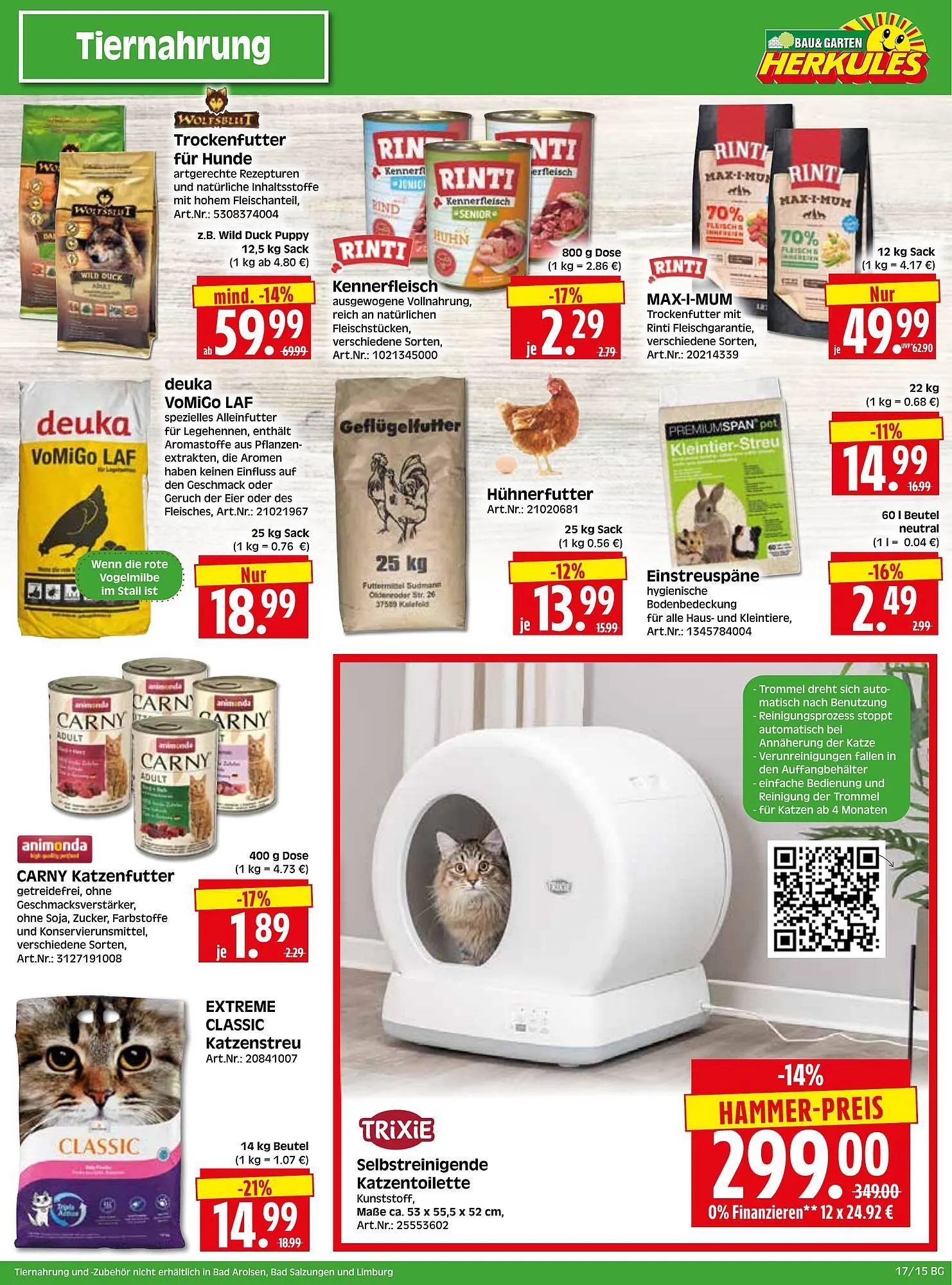 Herkules Baumarkt Prospekt von 21. April bis 26. April 2025 - Prospekt seite 15