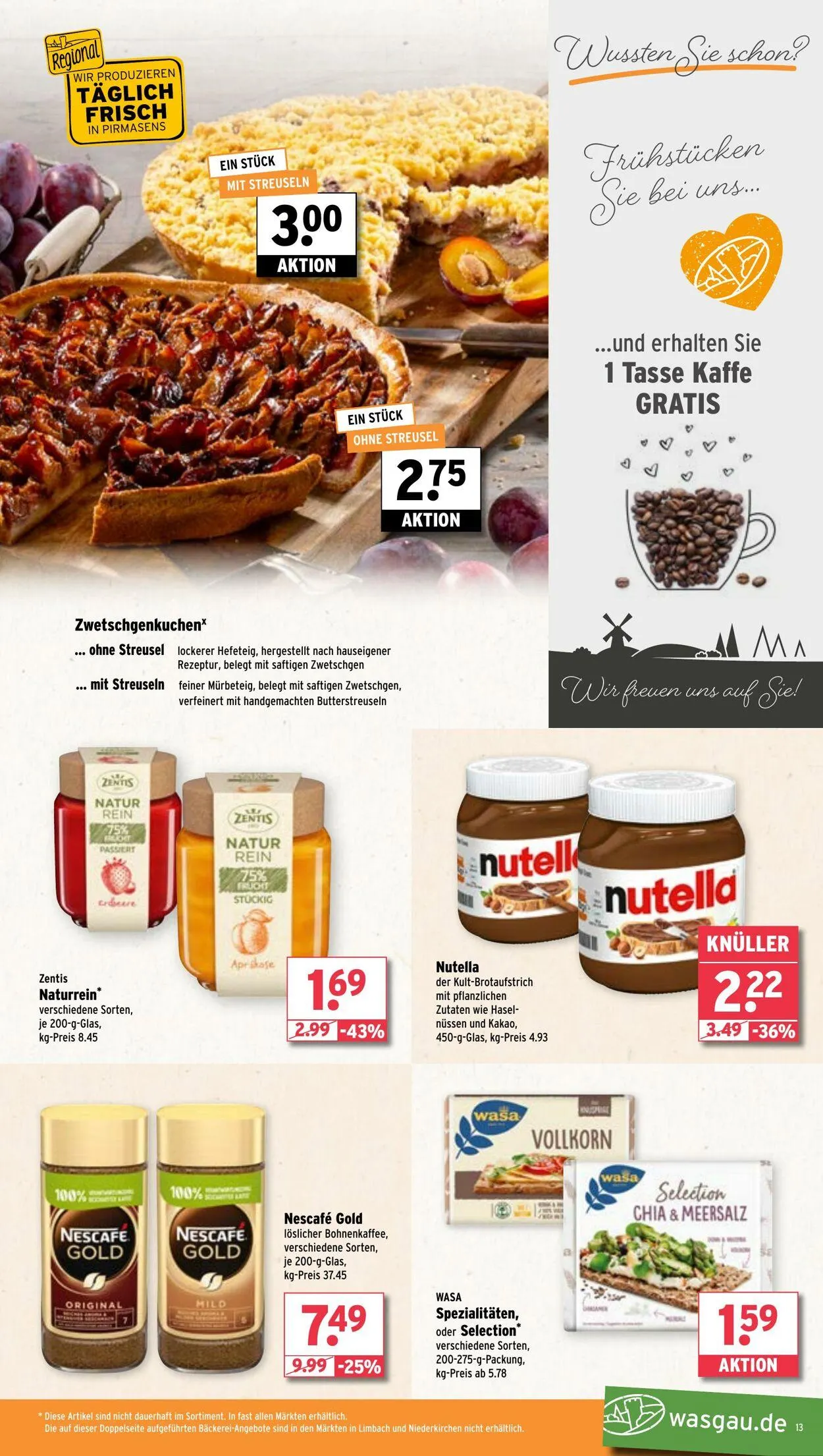 WASGAU Aktueller Prospekt von 7. September bis 21. September 2025 - Prospekt seite 13