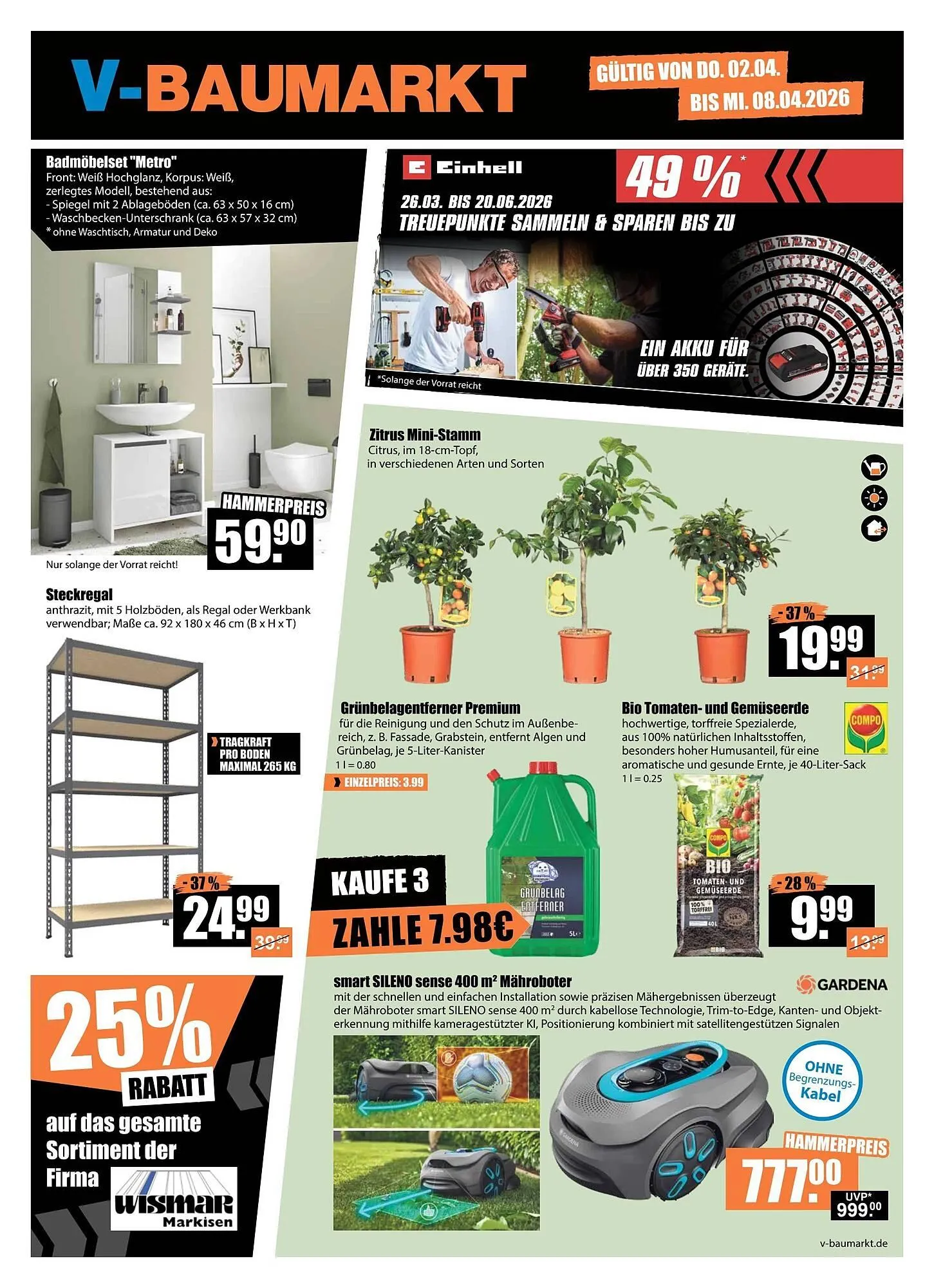 V Baumarkt Prospekt von 2. April bis 9. April 2026 - Prospekt seite 1