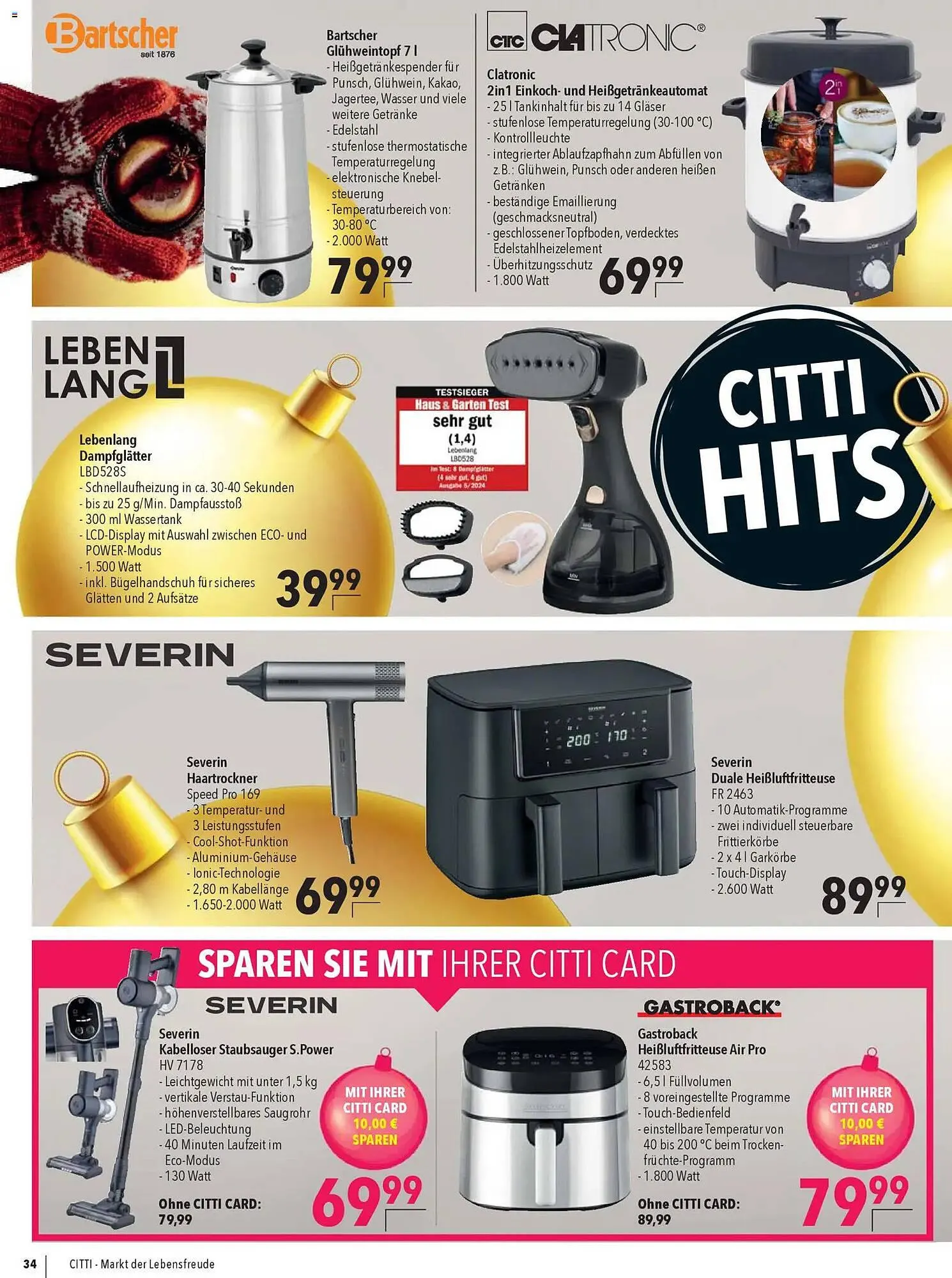 CITTI Markt Prospekt von 3. Dezember bis 9. Dezember 2025 - Prospekt seite 38