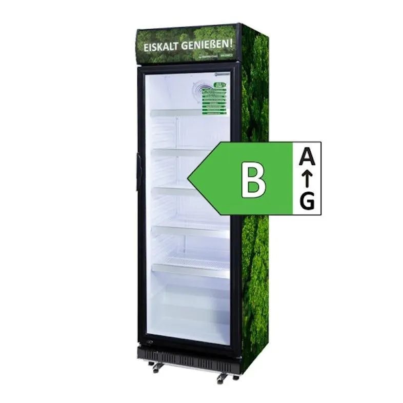 Gastro-Cool - Reclamedisplay koelkast - ECO STAR+ Zwart/Wit - DC400