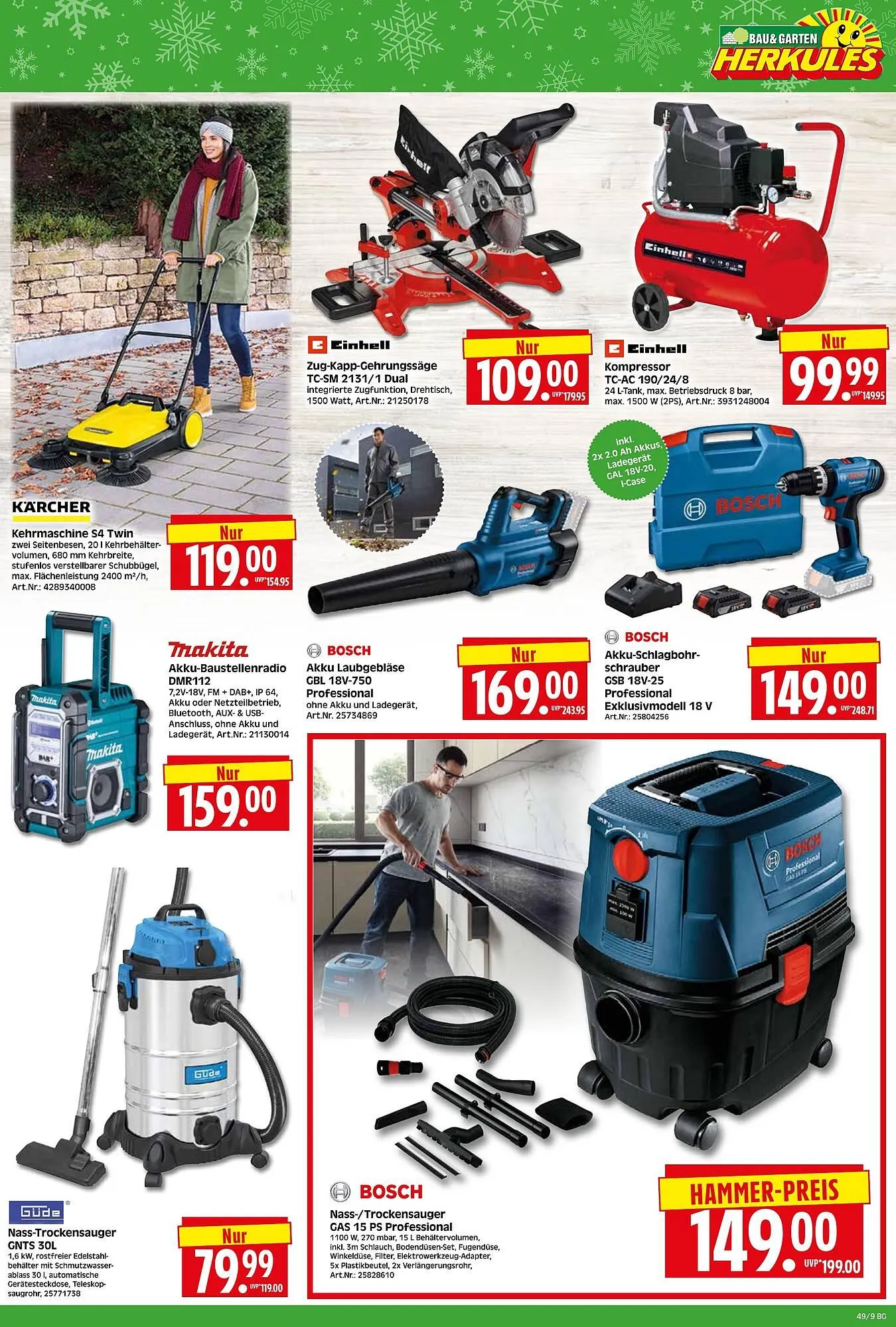Herkules Baumarkt Prospekt von 1. Dezember bis 6. Dezember 2025 - Prospekt seite 9