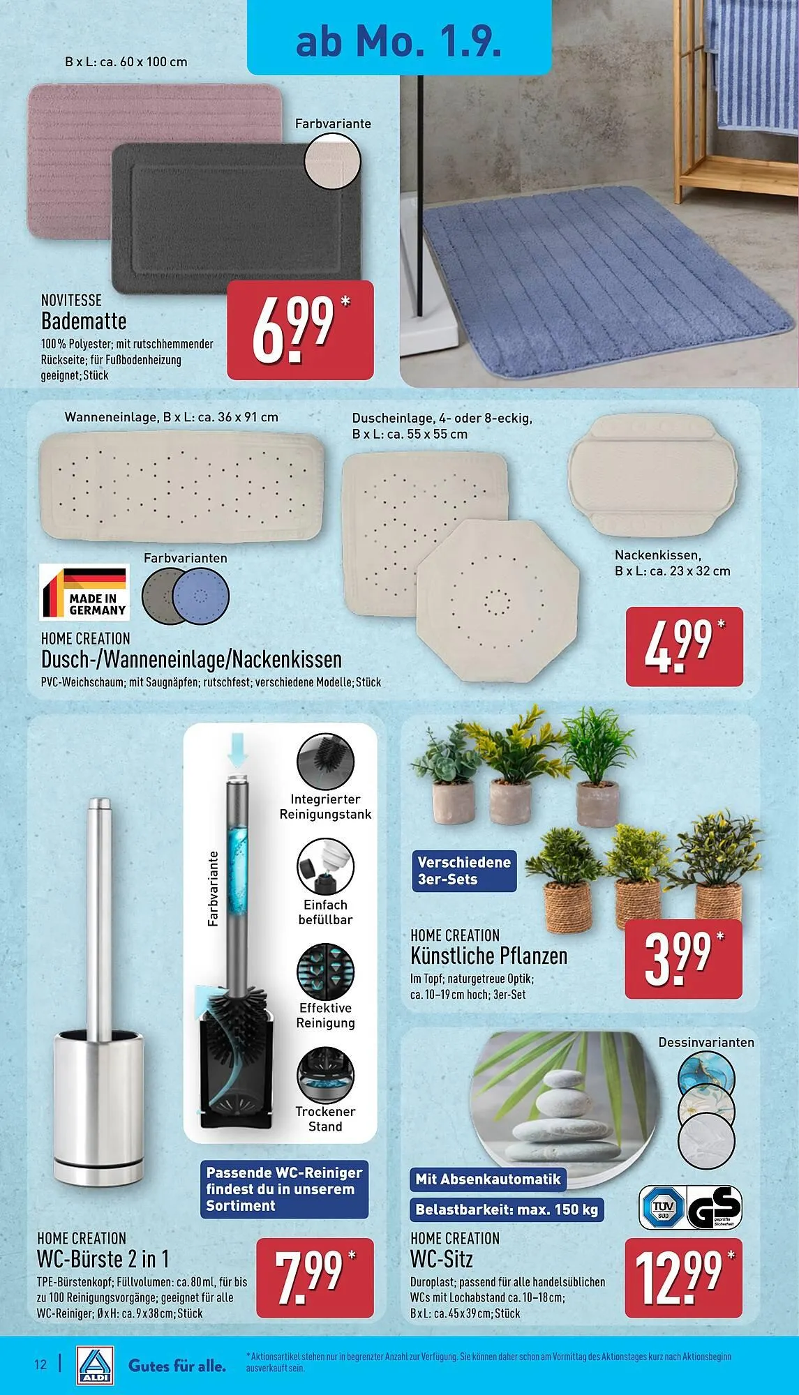 Aldi Nord Prospekt von 1. September bis 6. September 2025 - Prospekt seite 12