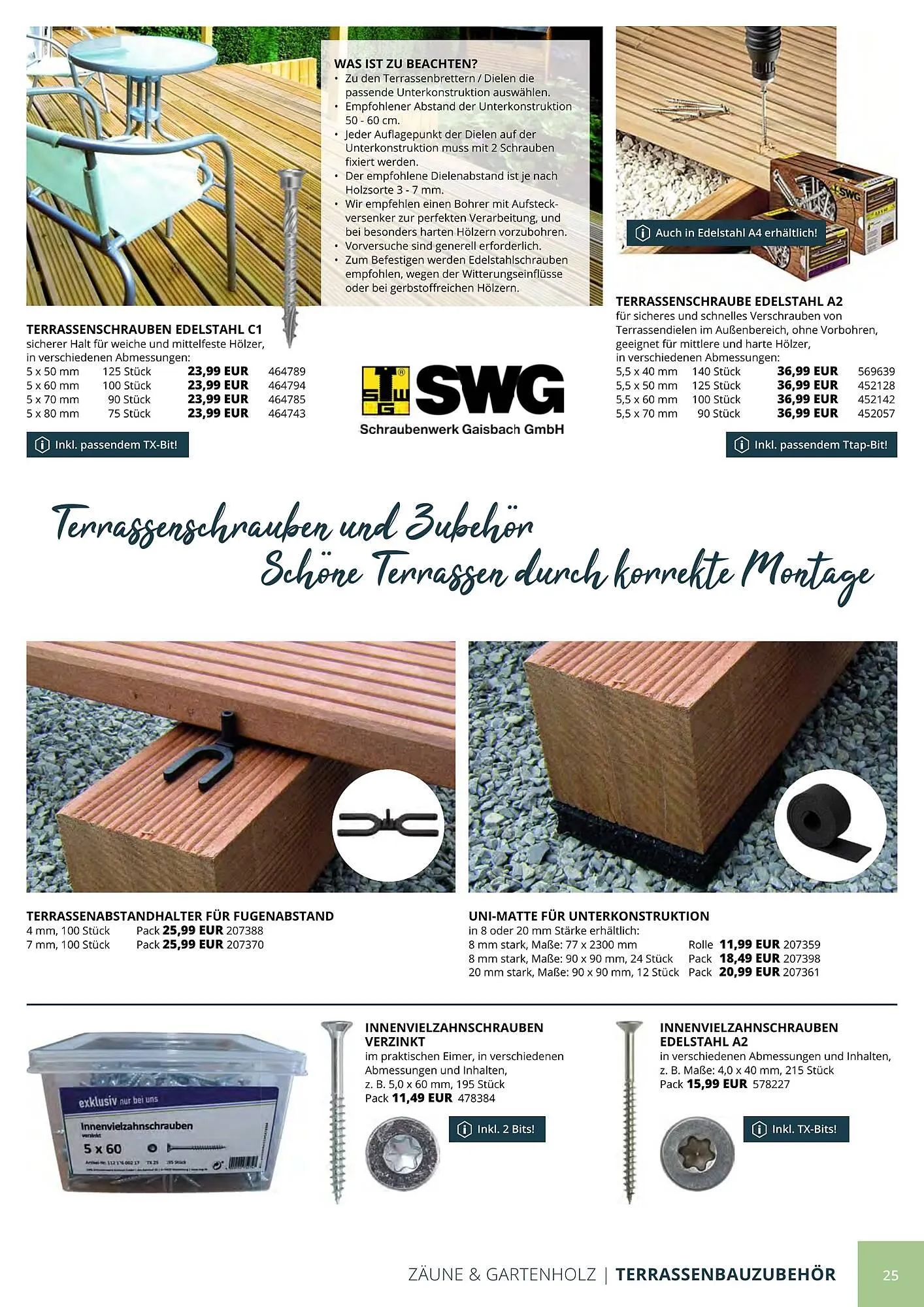 BBM Baumarkt Prospekt von 20. April bis 31. Dezember 2025 - Prospekt seite 25