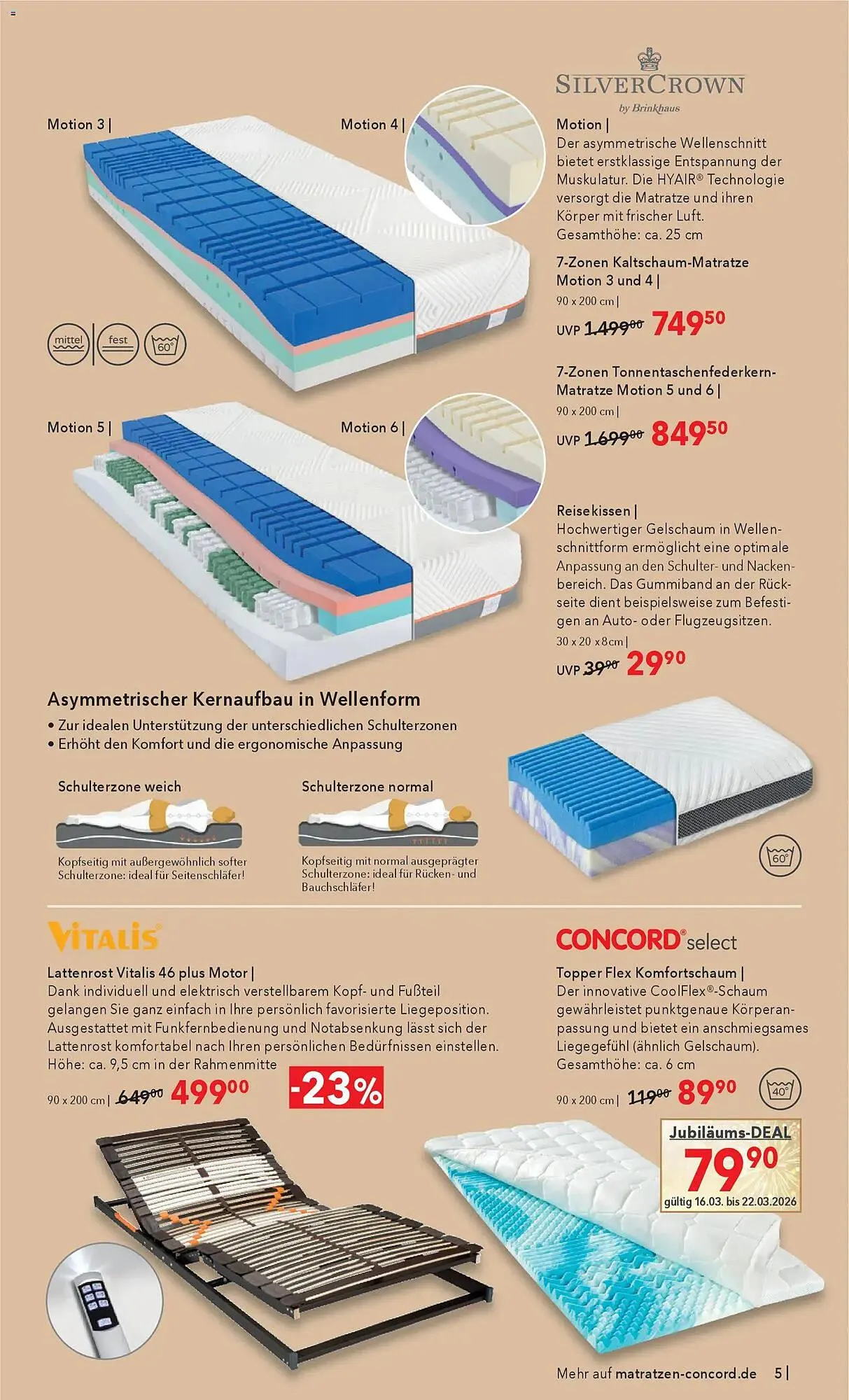 Matratzen Concord Prospekt von 25. Februar bis 24. März 2026 - Prospekt seite 5