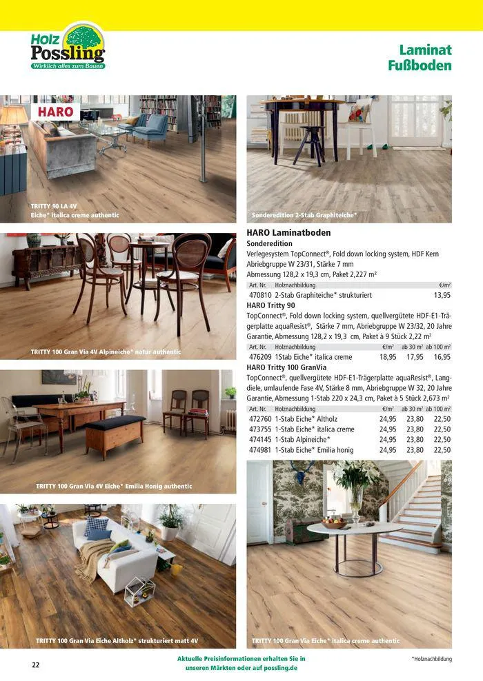 Holz-& Baukatalog 2024/25 von 27. März bis 31. Januar 2025 - Prospekt seite 22