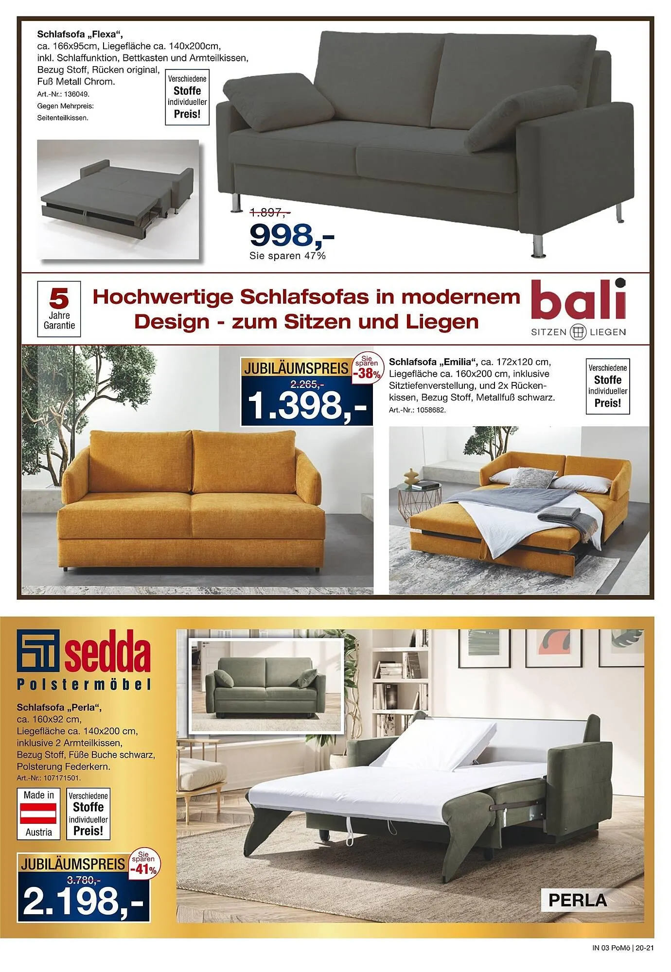 Möbel Inhofer Prospekt von 8. Januar bis 31. Januar 2026 - Prospekt seite 21