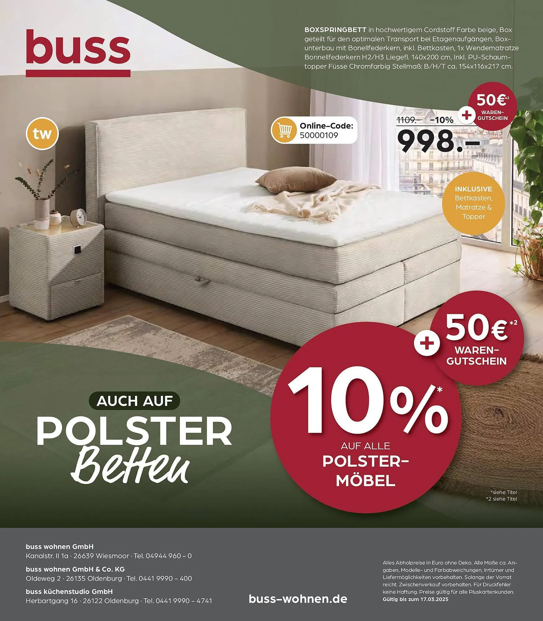 Möbel Buss Prospekt von 27. Februar bis 17. März 2025 - Prospekt seite 32