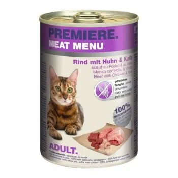 PREMIERE Meat Menu Adult Rind mit Kalb und Huhn 6x400 g