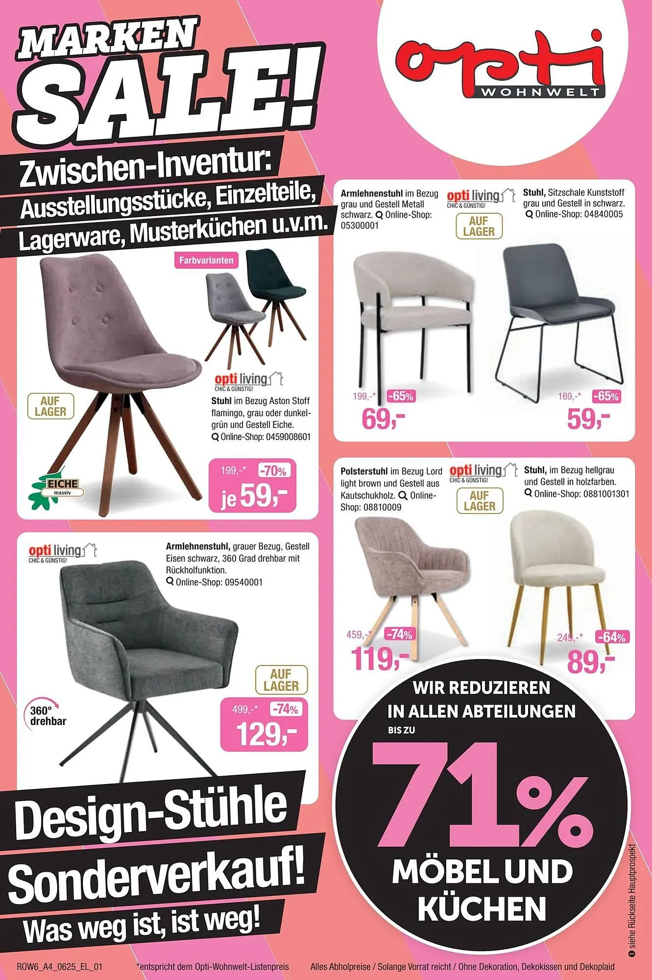 Opti Wohnwelt Prospekt von 22. Mai bis 15. Juni 2025 - Prospekt seite 1