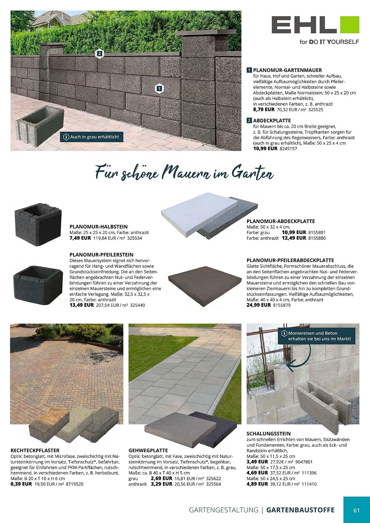 BBM Baumarkt Prospekt von 20. April bis 31. Dezember 2025 - Prospekt seite 61