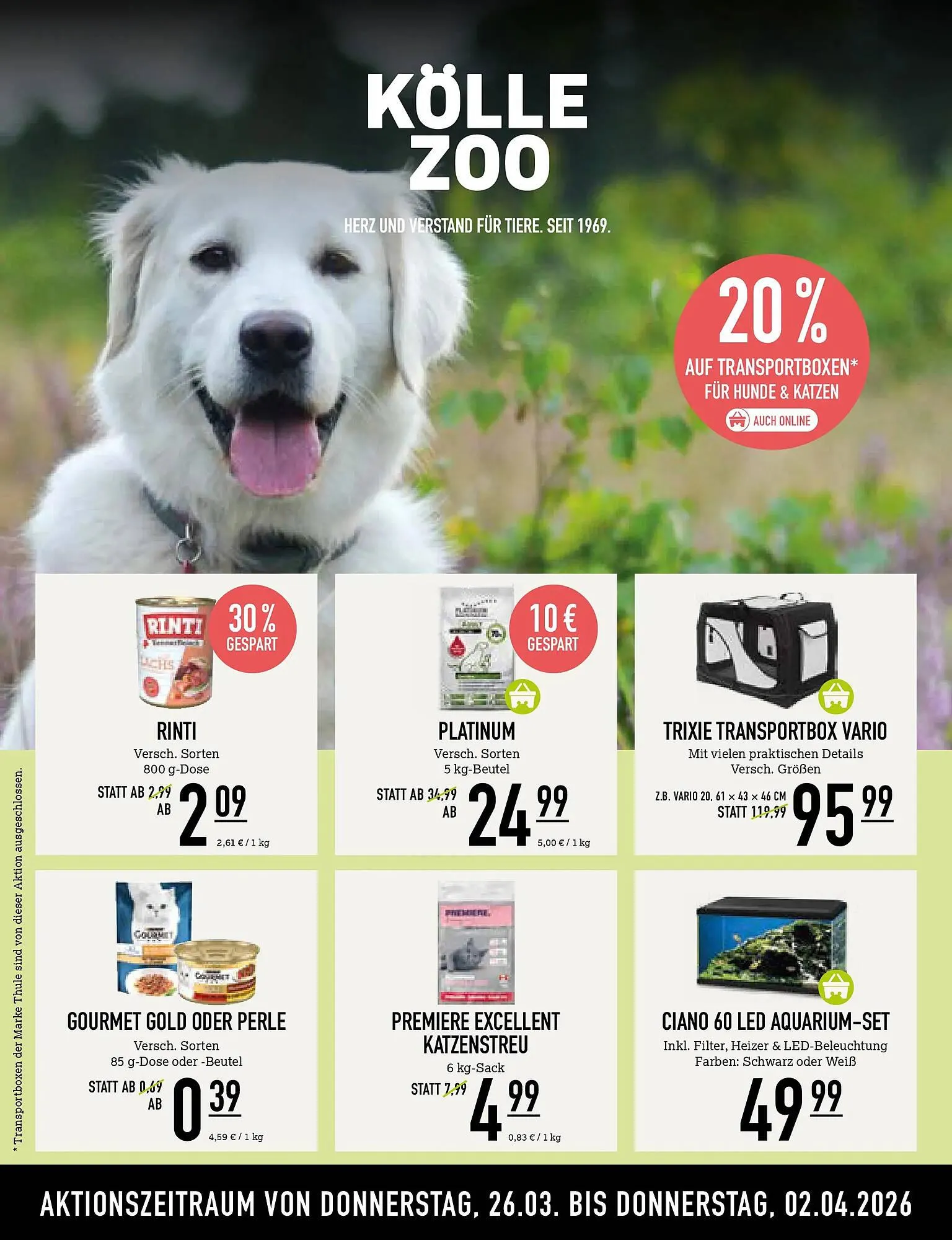 Kölle Zoo Prospekt von 25. März bis 2. April 2026 - Prospekt seite 1