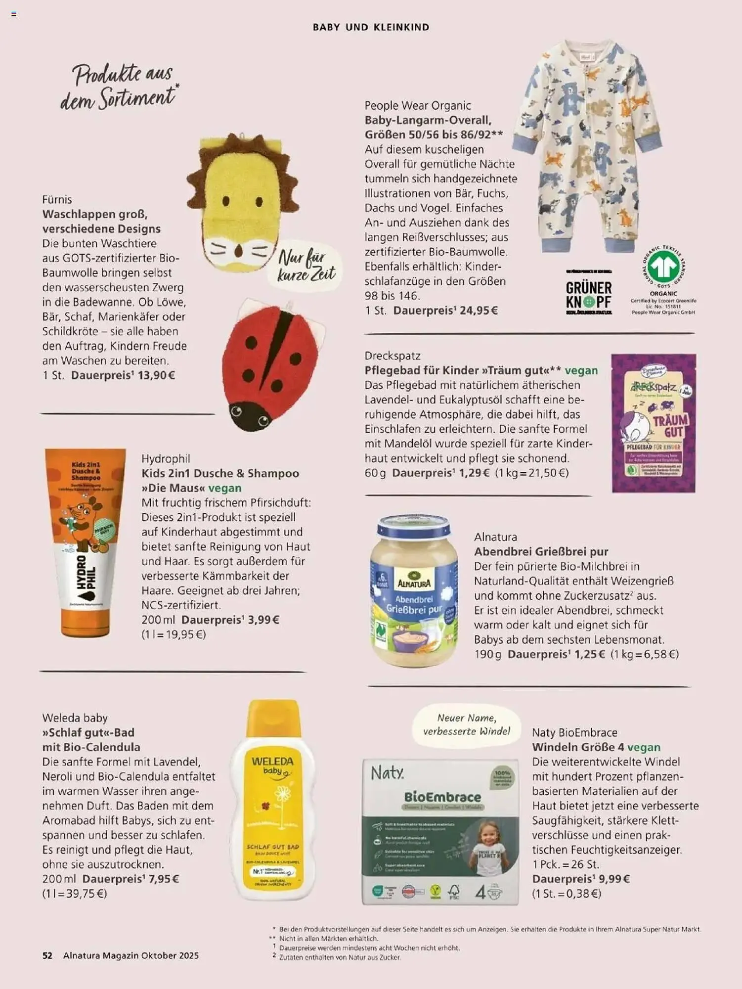 Alnatura Prospekt von 1. Oktober bis 31. Oktober 2025 - Prospekt seite 52