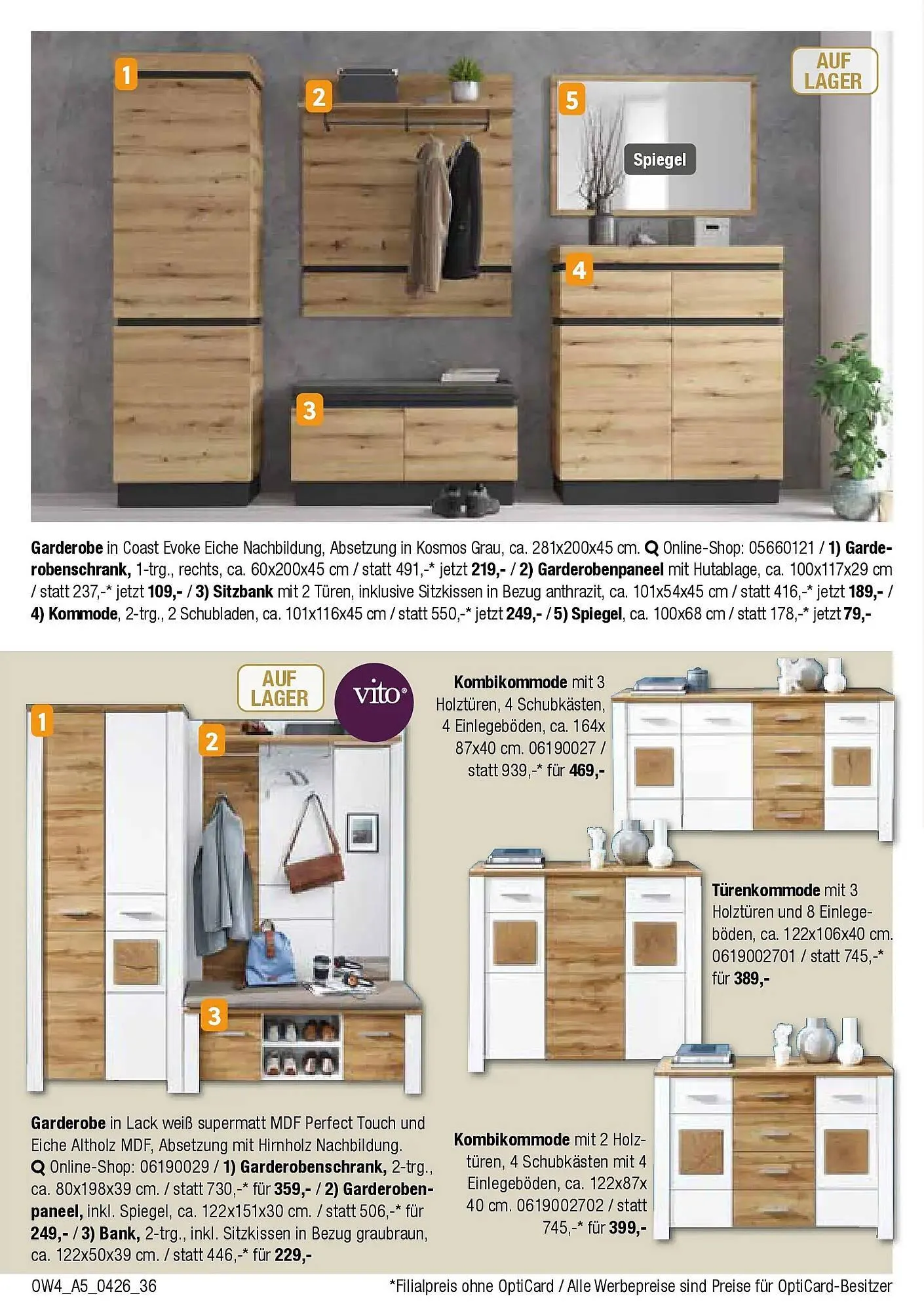 Opti Wohnwelt Prospekt von 1. April bis 18. April 2026 - Prospekt seite 36