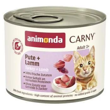 animonda Carny Nassfutter Katze Adult Pute und Lamm 6x200 g