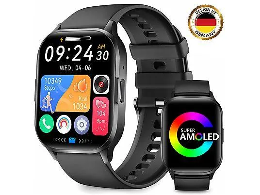 RAYOFI YHK21 Smartwatch Silikon, 220 mm, schwarz