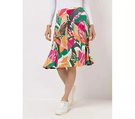 KIM & CO. Rock, knieumspielend Brazil Knit Jersey Knopfleiste figurumspielend