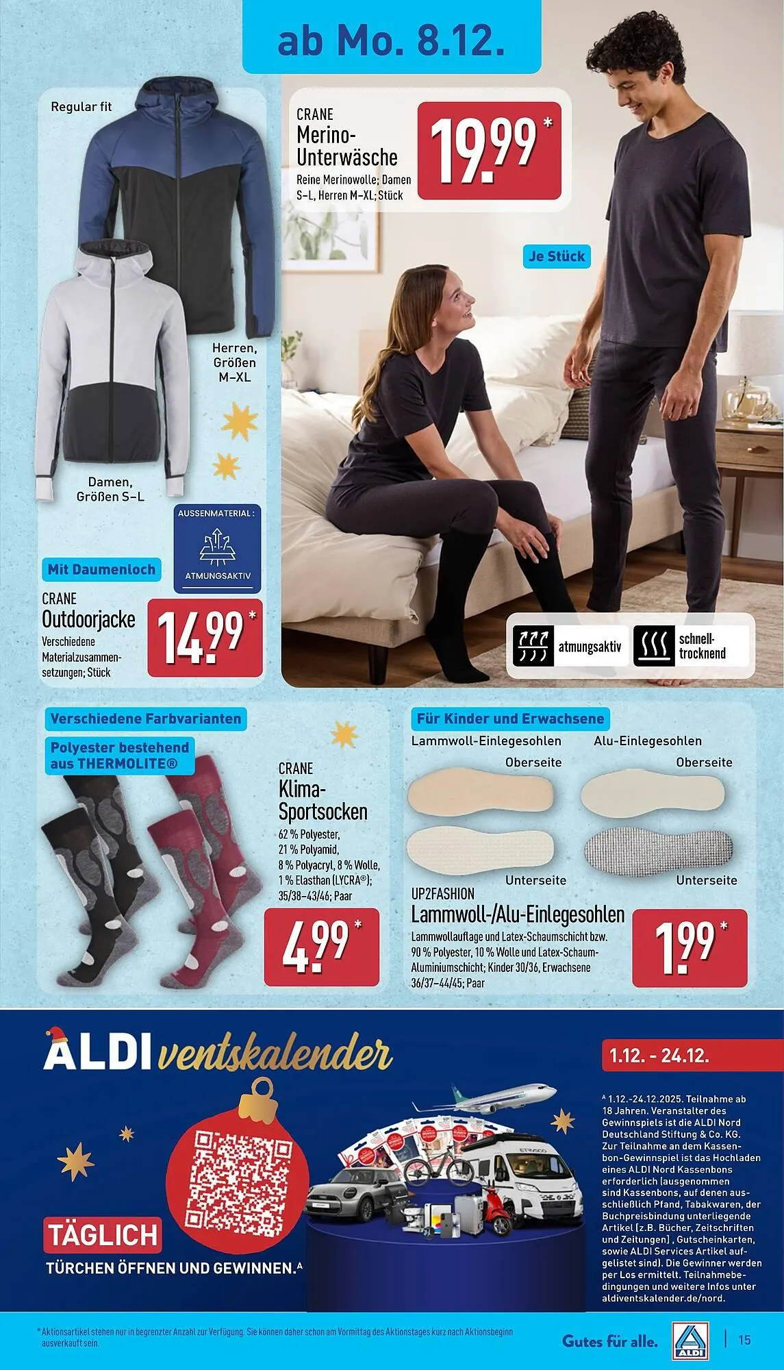 Aldi Nord Prospekt von 8. Dezember bis 13. Dezember 2025 - Prospekt seite 15