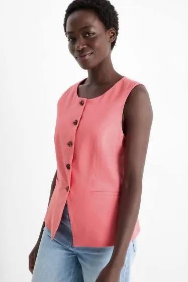 Waistcoat - tailored fit - linen blend