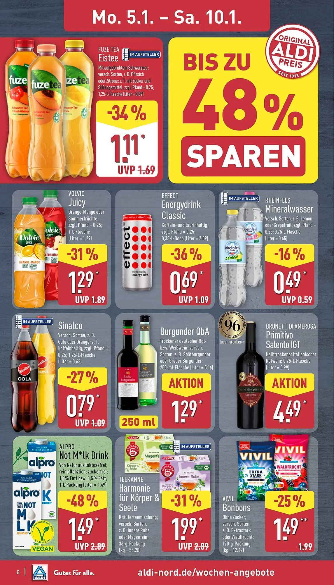 Aldi Nord Prospekt von 5. Januar bis 10. Januar 2026 - Prospekt seite 8