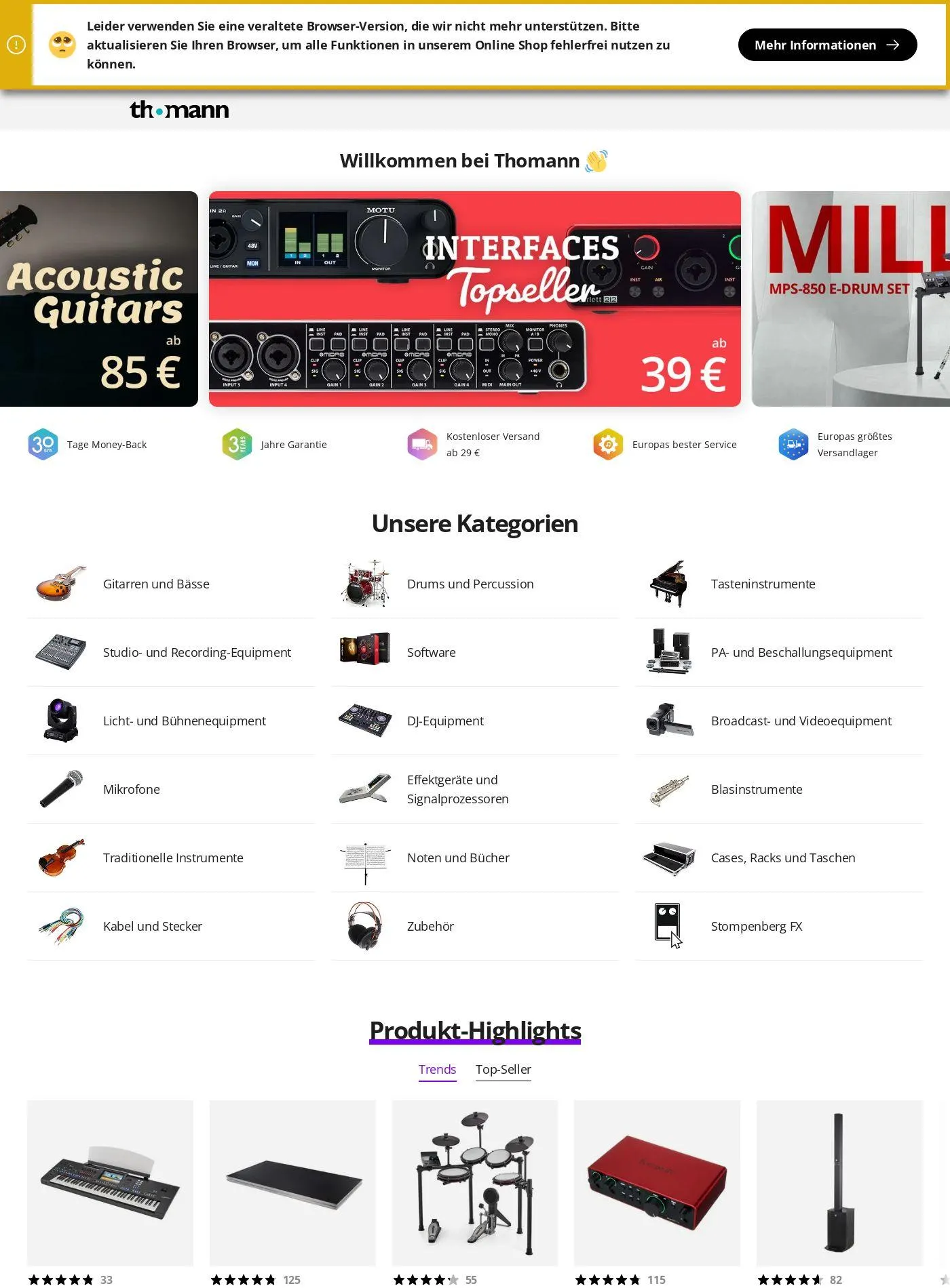 Thomann Aktueller Prospekt - 1