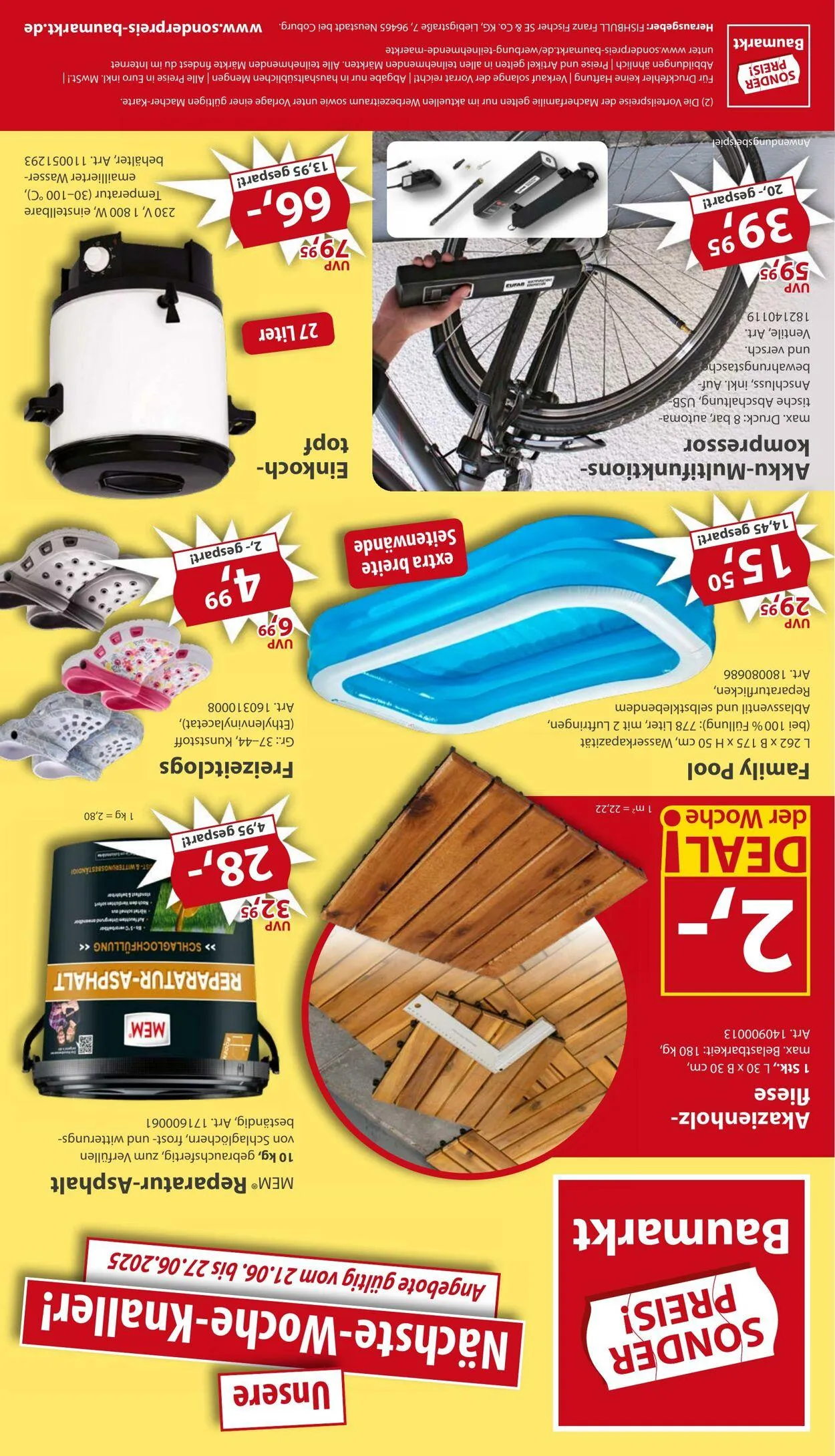 Sonderpreis Baumarkt Aktueller Prospekt von 7. Juni bis 22. Juni 2025 - Prospekt seite 20