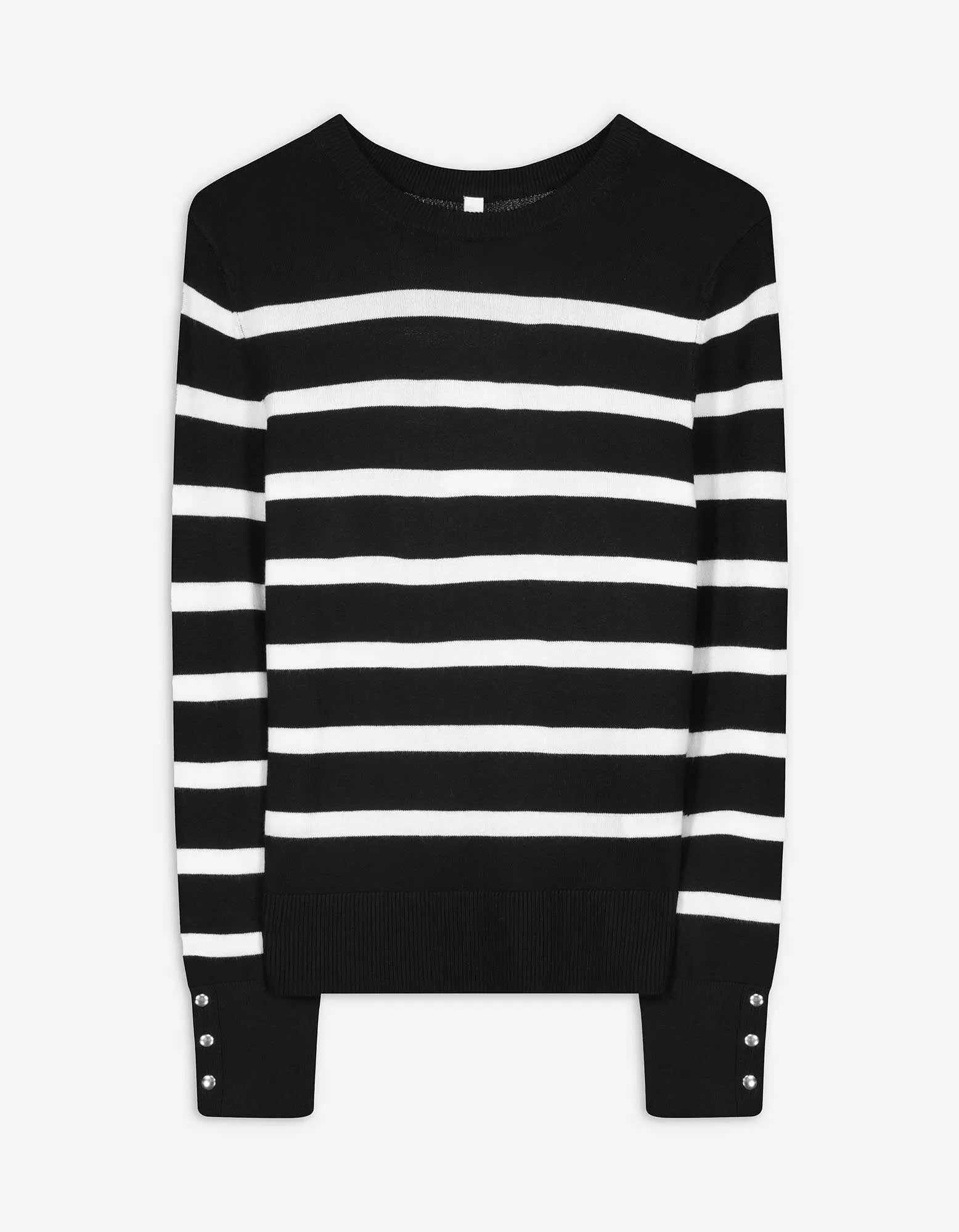 Pullover - Zierknöpfe - schwarz