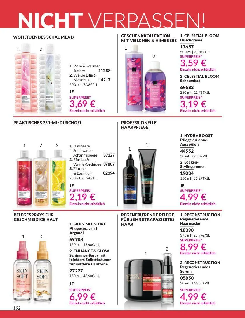 Avon Aktueller Prospekt von 4. Juni bis 18. Juni 2025 - Prospekt seite 192
