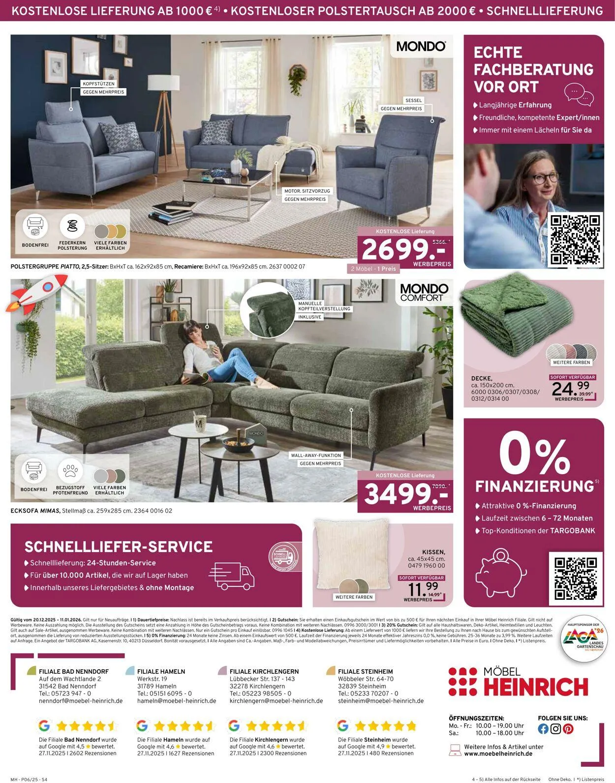 Möbel Heinrich Aktueller Prospekt von 20. Dezember bis 11. Januar 2026 - Prospekt seite 4