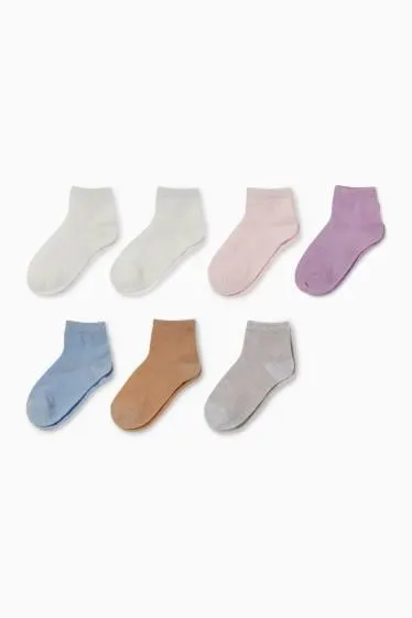 Multipack of 7 - socks - textured