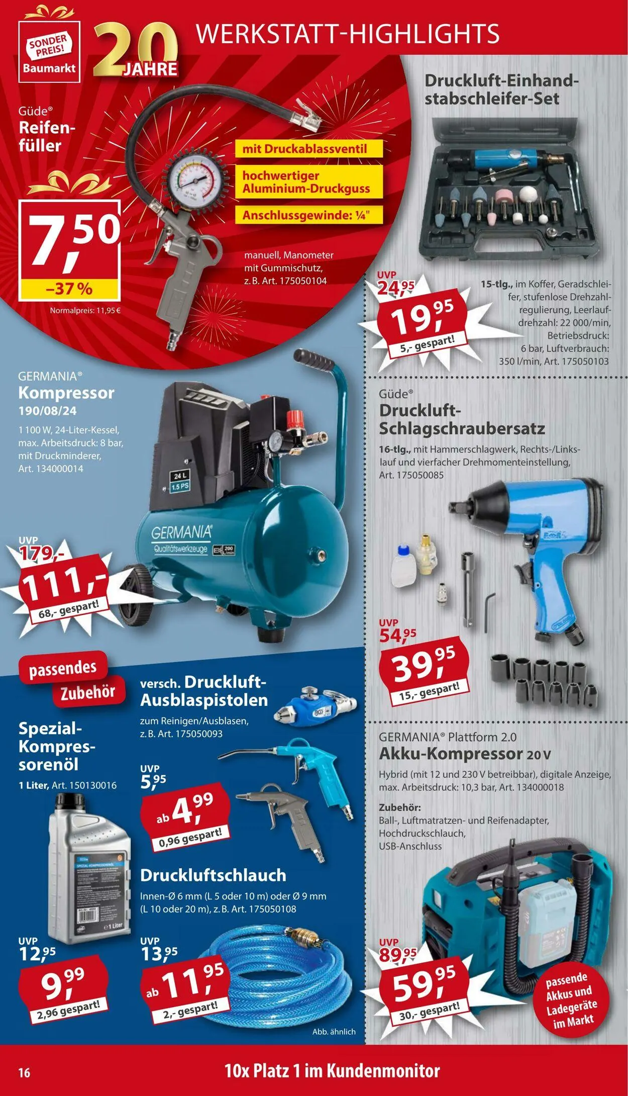 Sonderpreis Baumarkt Aktueller Prospekt von 26. April bis 10. Mai 2025 - Prospekt seite 16