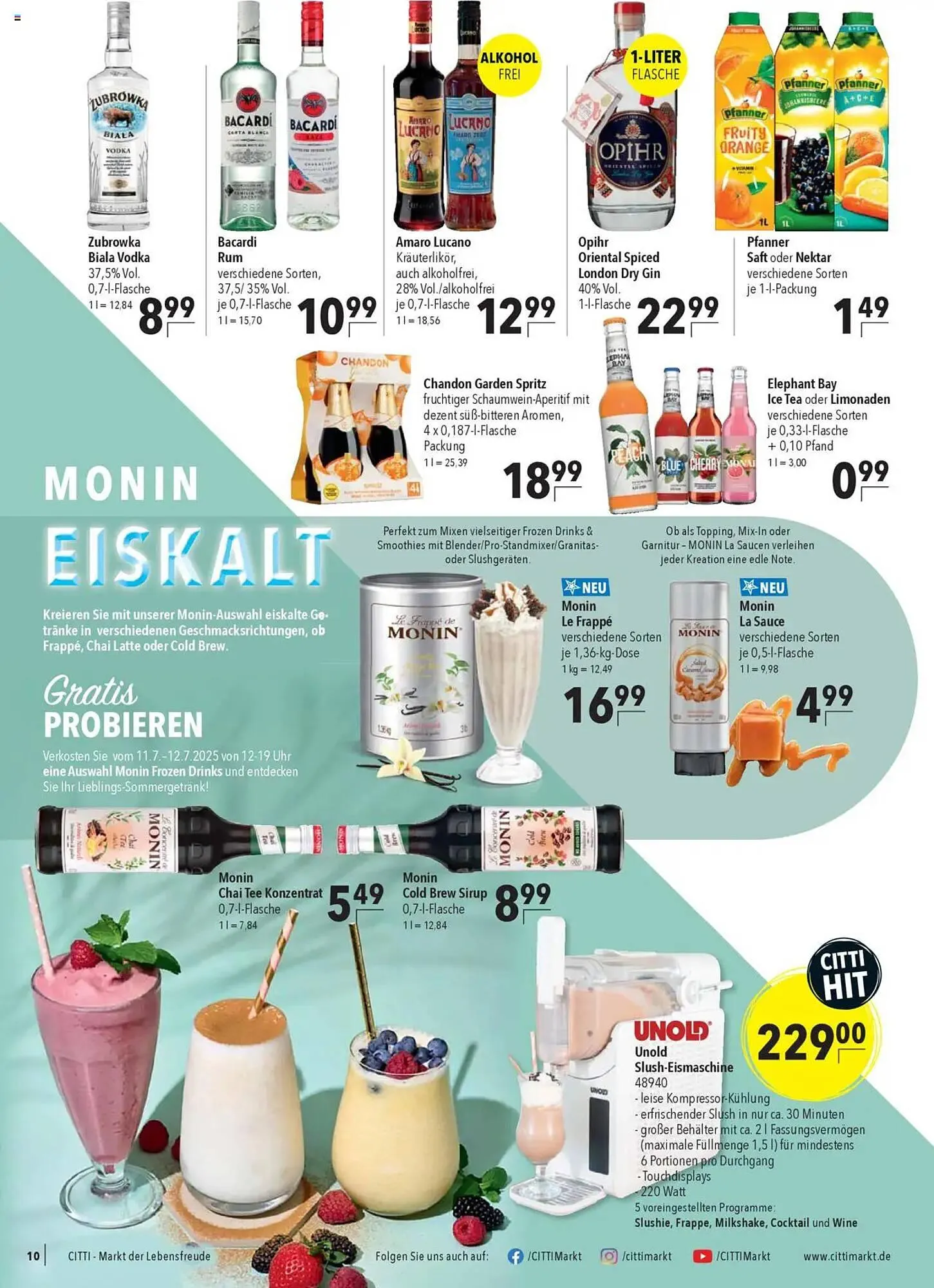 CITTI Markt Prospekt von 9. Juli bis 15. Juli 2025 - Prospekt seite 10