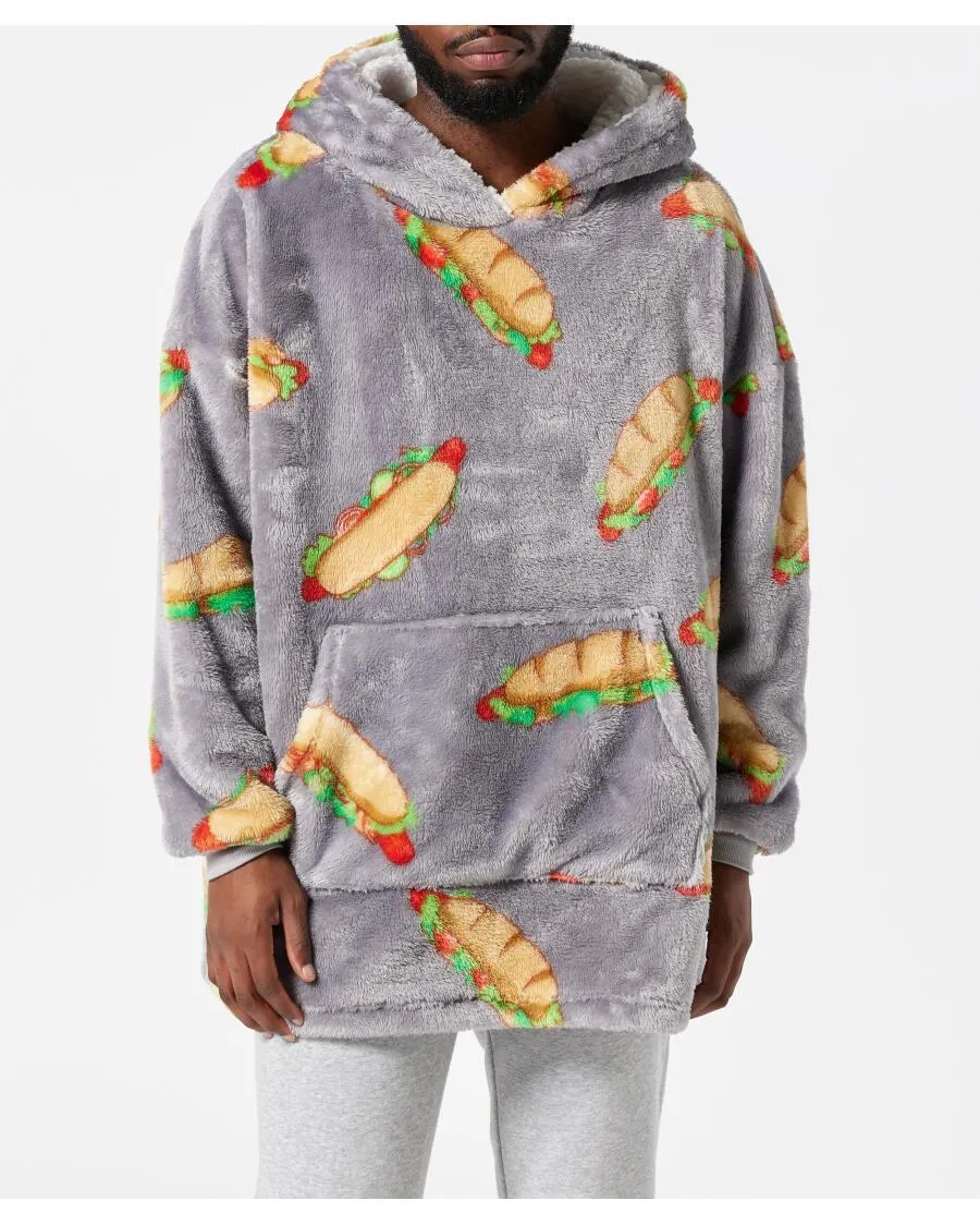 Fleecepullover mit Hot-Dogs