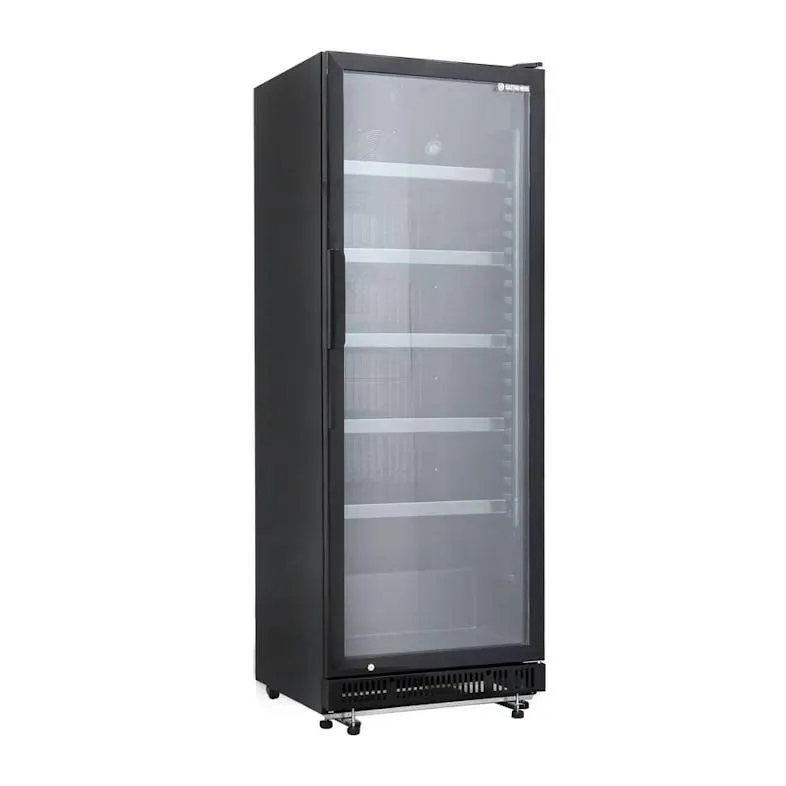 GastroHero Getränkekühlschrank GKS-230 I 230 L Getränkekühlschrank mit Glastür & LED I Flaschenkühlschrank abschließbar I Bierkühlschrank 0 bis +8 °C