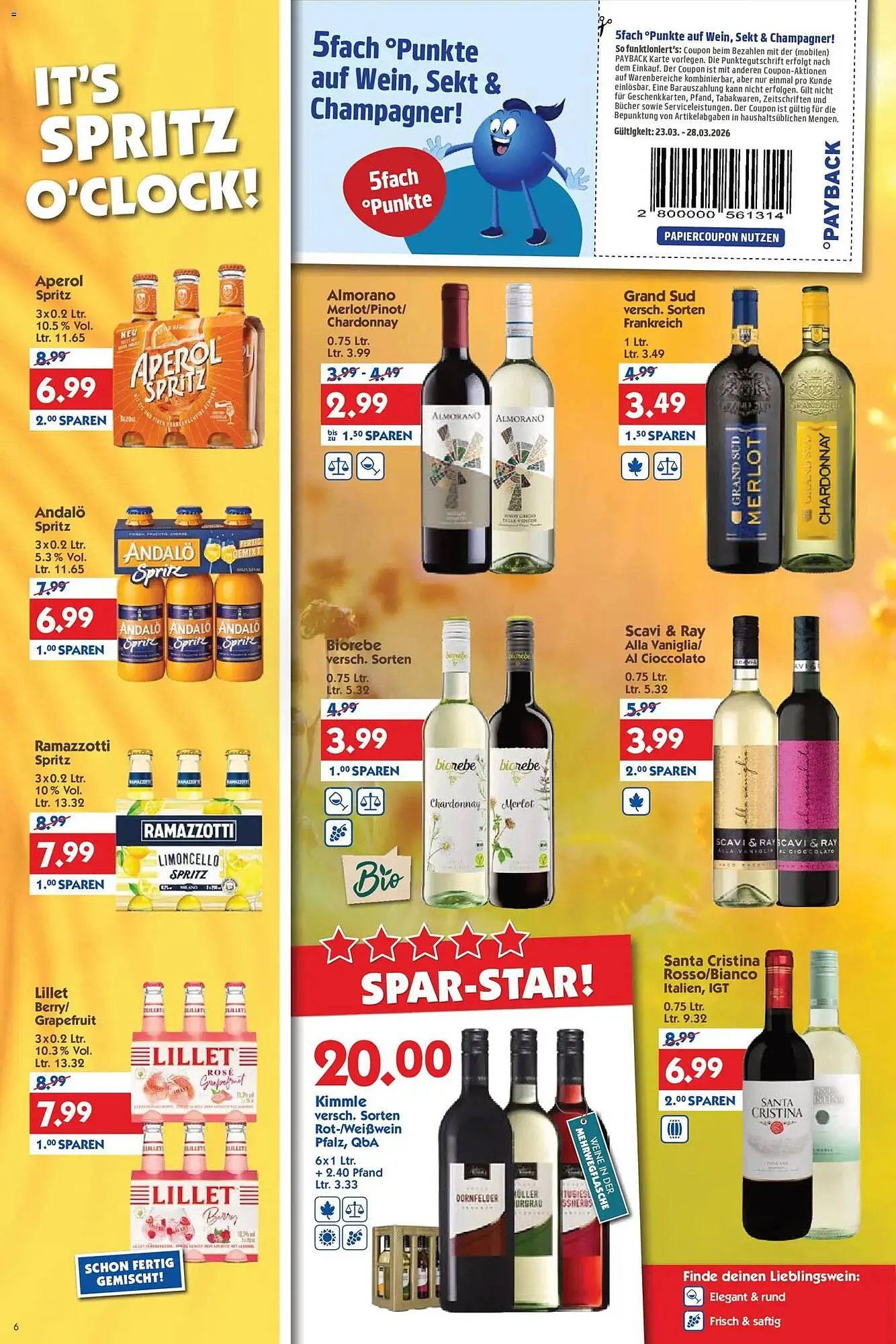 Hol'ab Getränkemarkt Prospekt von 23. März bis 28. März 2026 - Prospekt seite 6