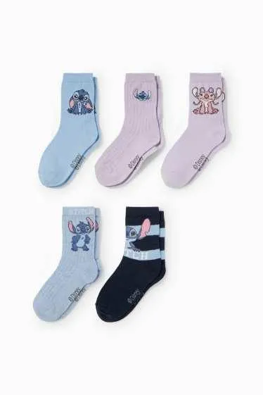 Multipack of 5 - Lilo & Stitch - socks with motif