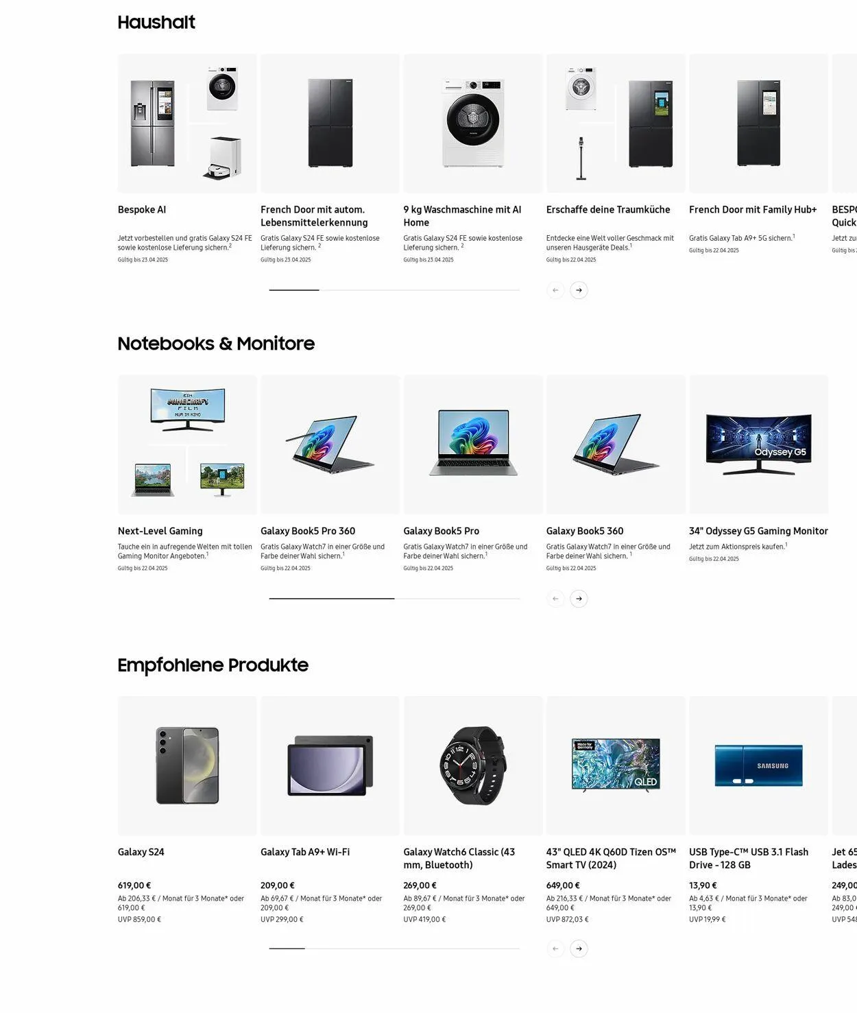 Samsung Aktueller Prospekt von 14. April bis 23. April 2025 - Prospekt seite 3