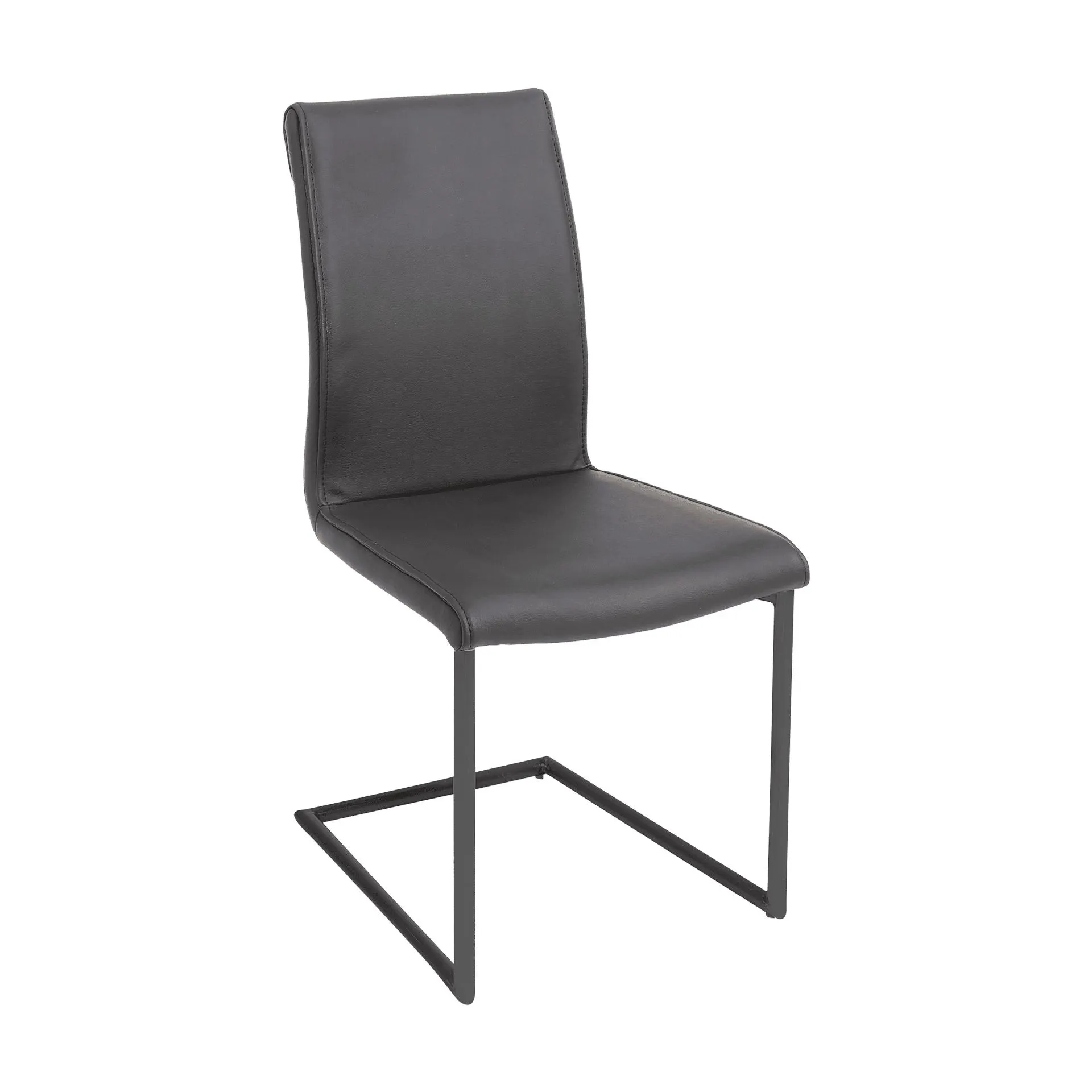 Schwingstuhl Toma Bezug Leder Schwarz