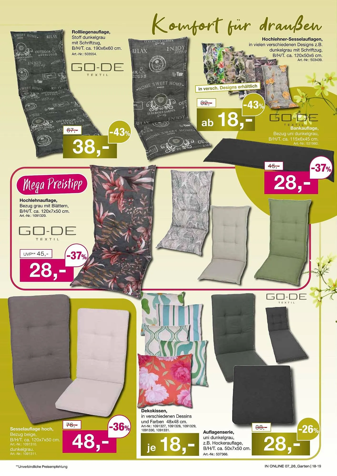 Möbel Inhofer Prospekt von 5. März bis 29. März 2026 - Prospekt seite 19